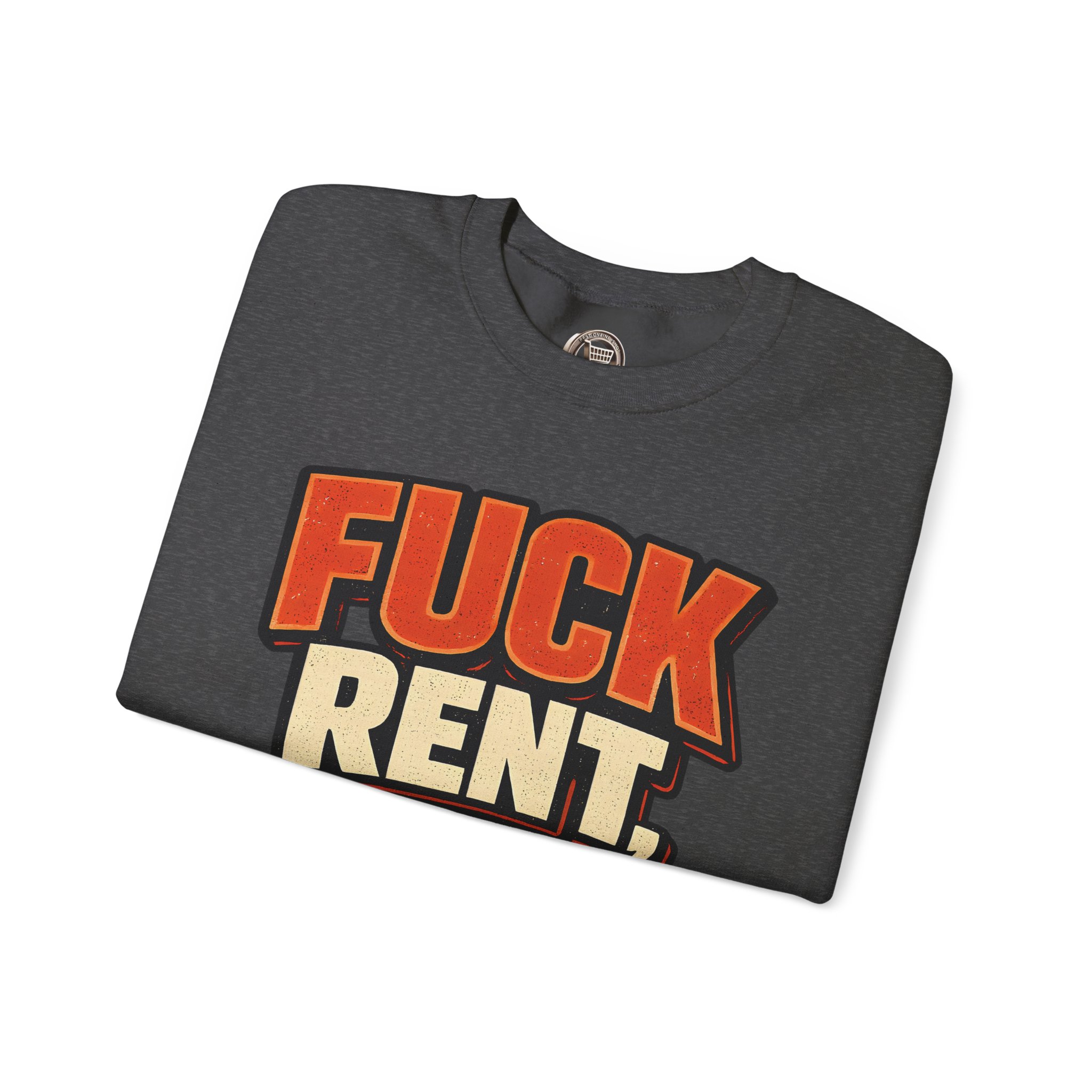 887490308227484483_2048.jpeg Unisex Heavy Blend™ Crewneck Sweatshirt — "Fuck Rent Catch Sunsets" Design F**K-Line