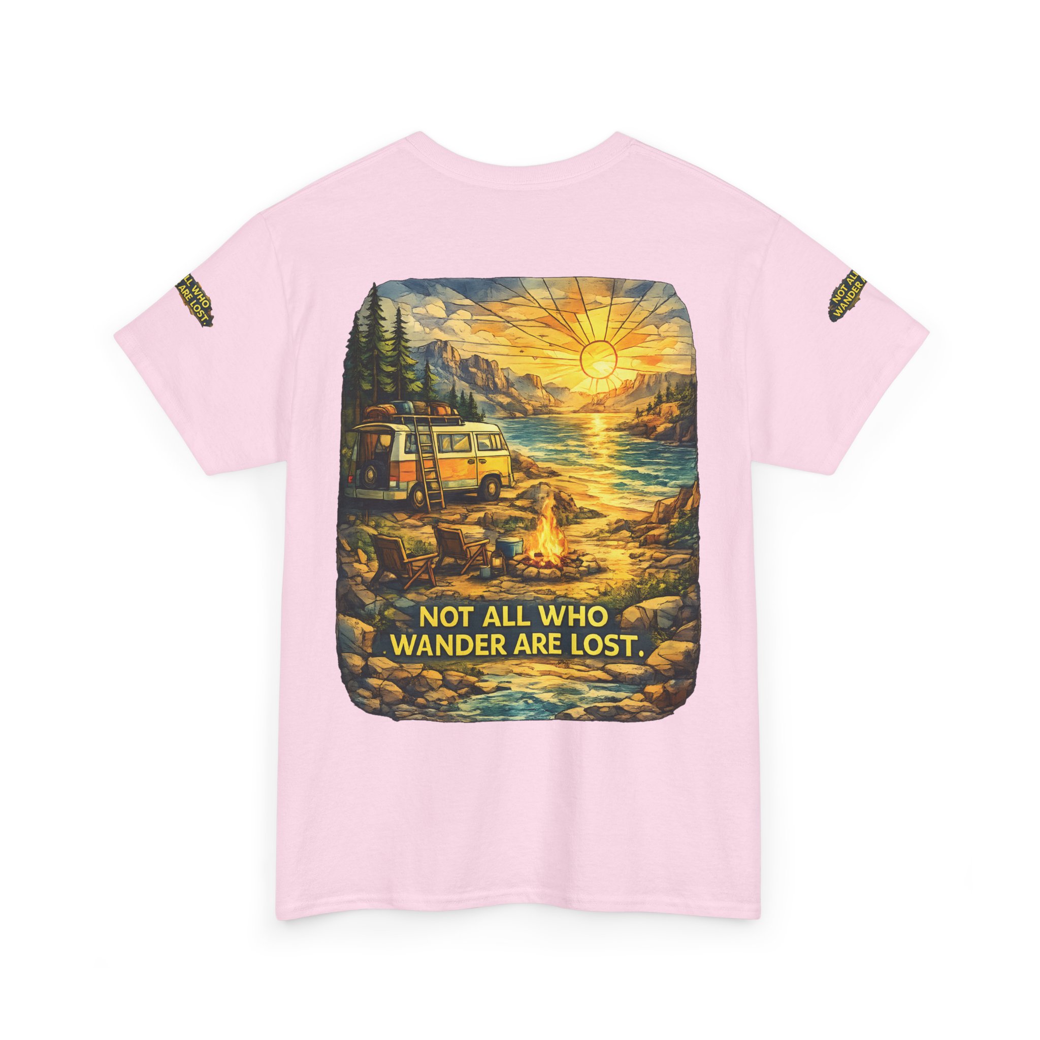 887975806180191915_2048.jpeg Unisex Heavy Cotton Tee — "Not All Who Wander Are Lost " Design Cubic-Line