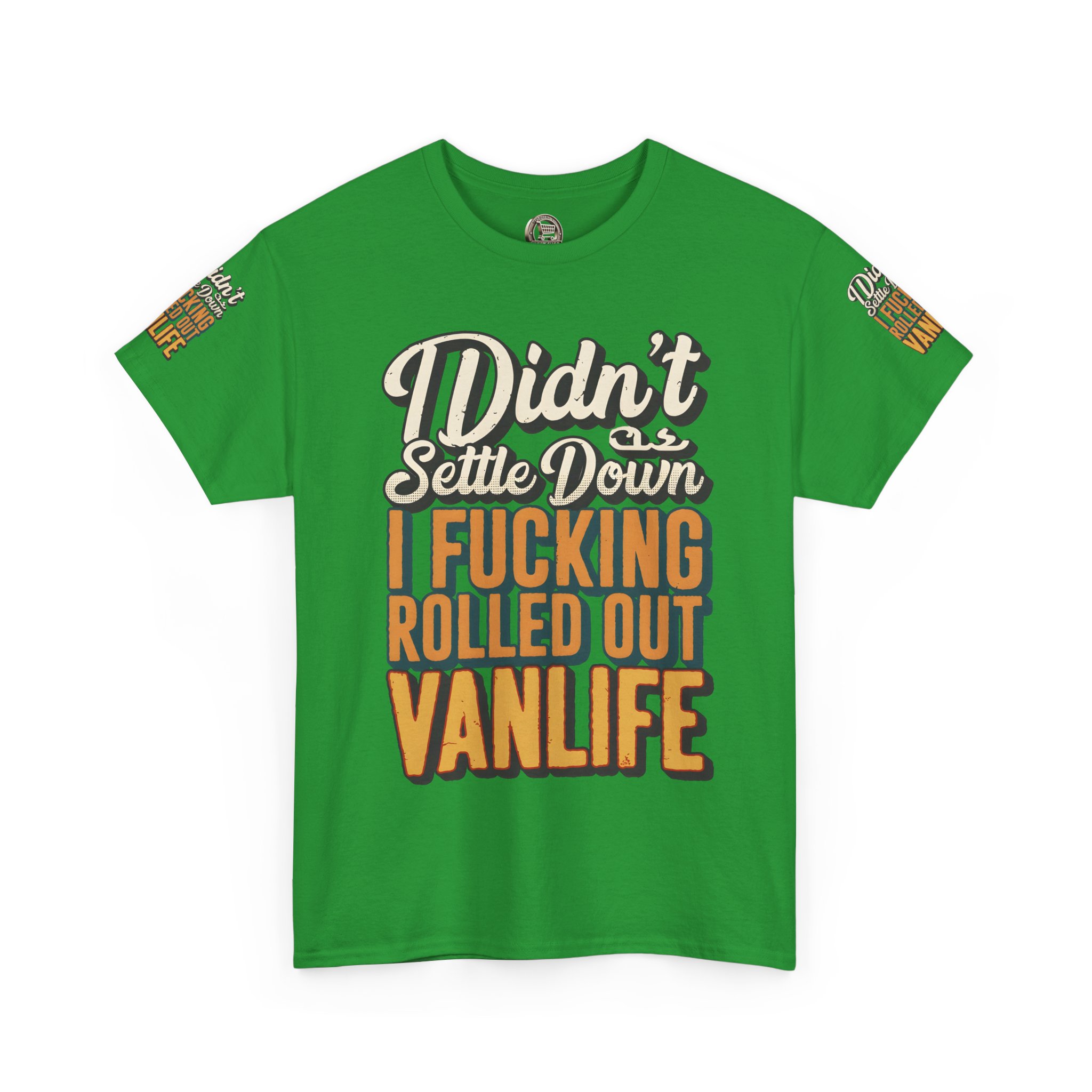8880076962677282239_2048.jpeg Unisex Heavy Cotton Tee — "Dind´t Settle Down" Design F**K-Line