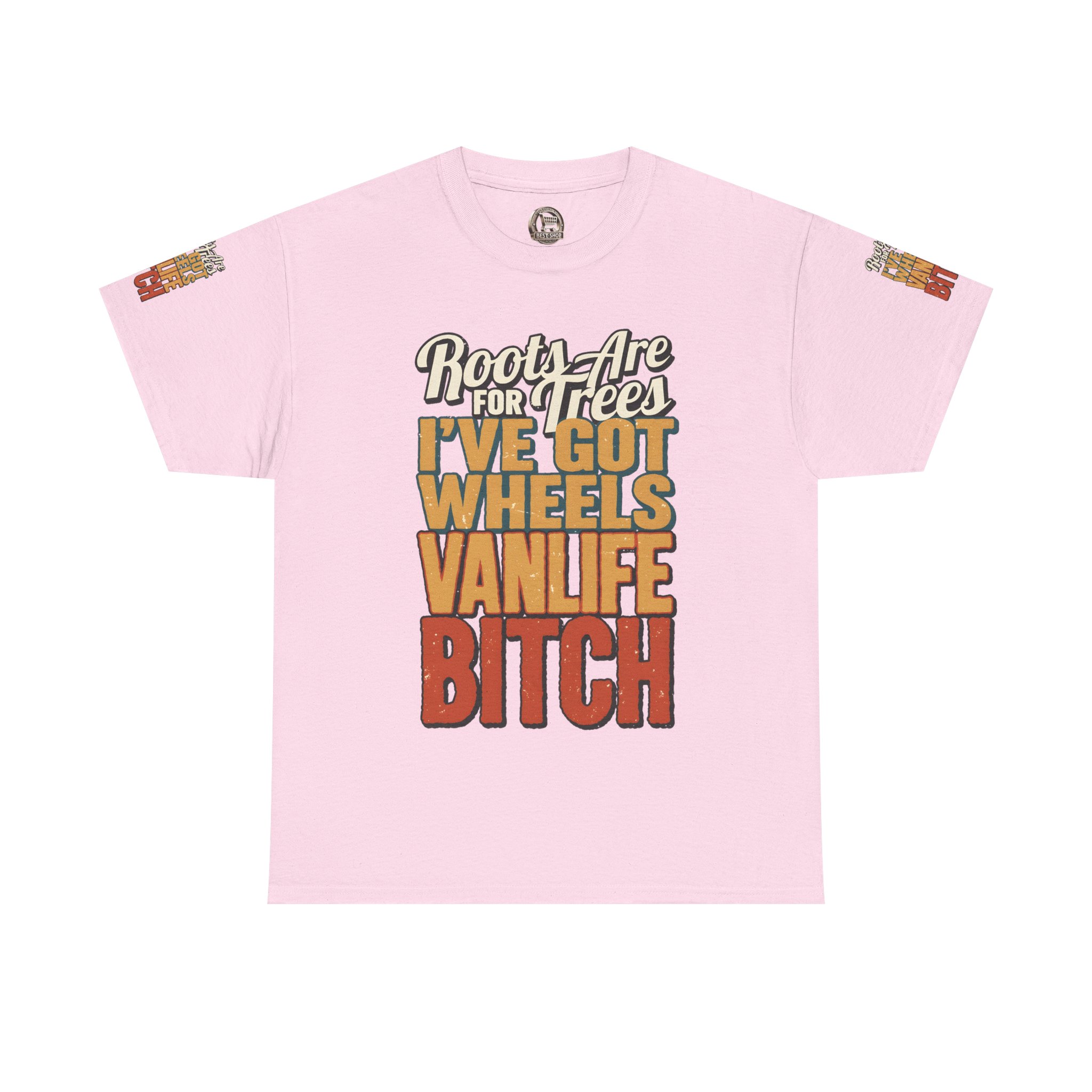 Unisex Heavy Cotton Tee — "Roots Are For Trees" Design F**K-Line