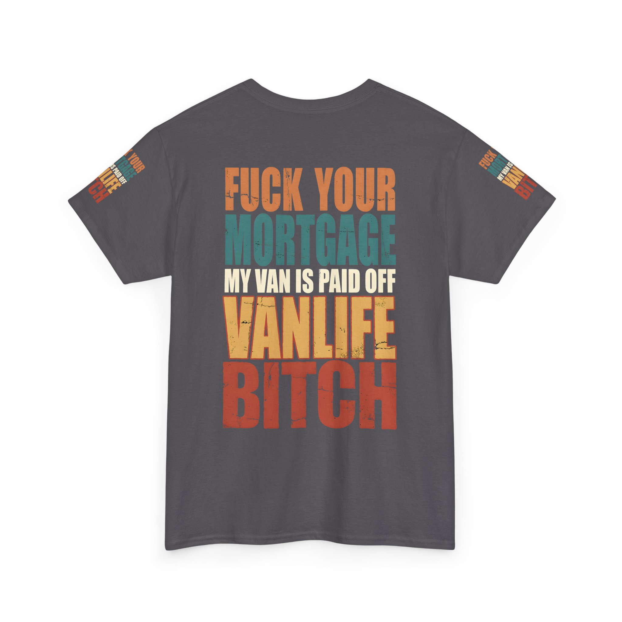 Unisex Heavy Cotton Tee — "Fuck Your Mortgage" Design F**K-Line
