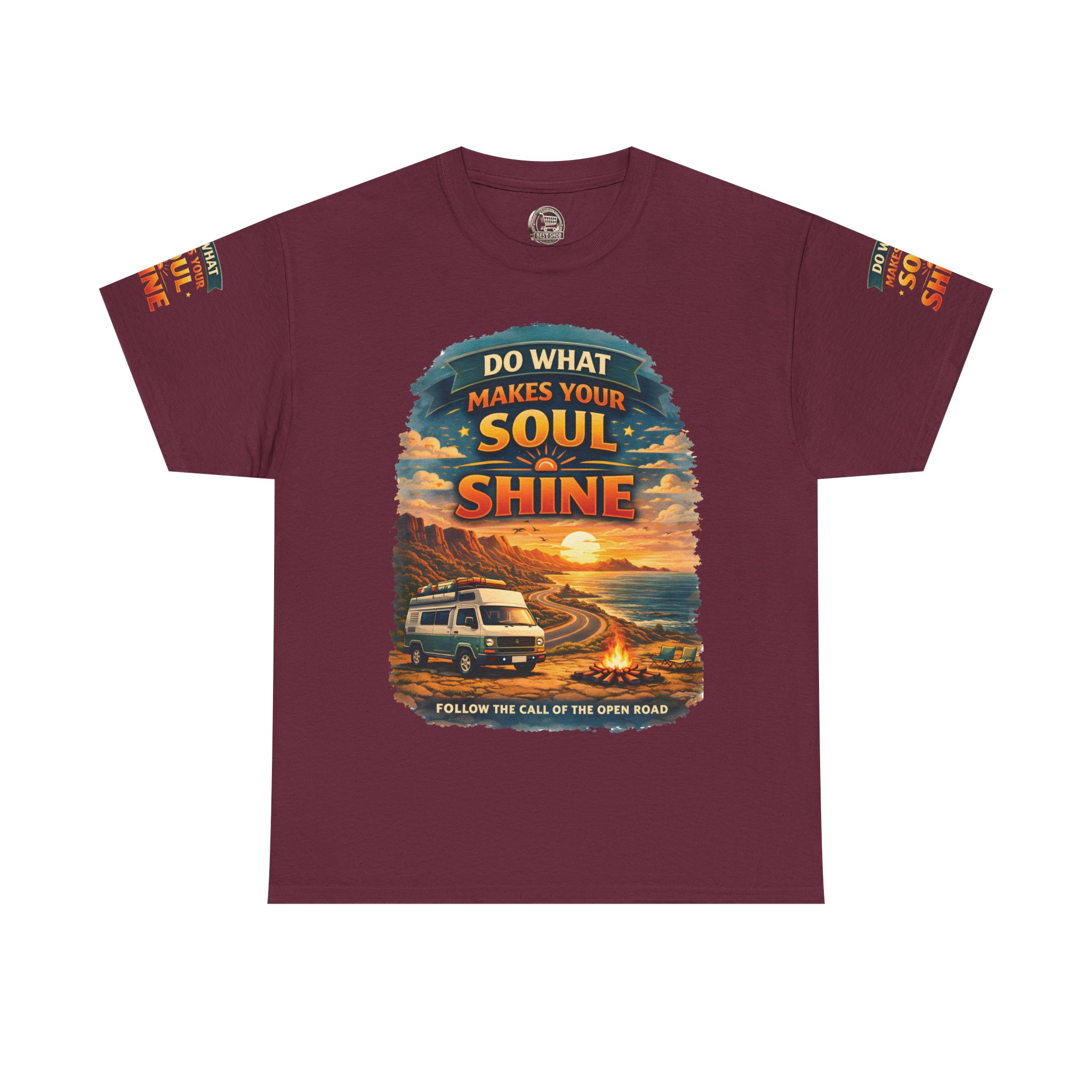 Unisex Heavy Cotton Tee — "Do What Makes Your Soul Shine" Design Scenic-Line