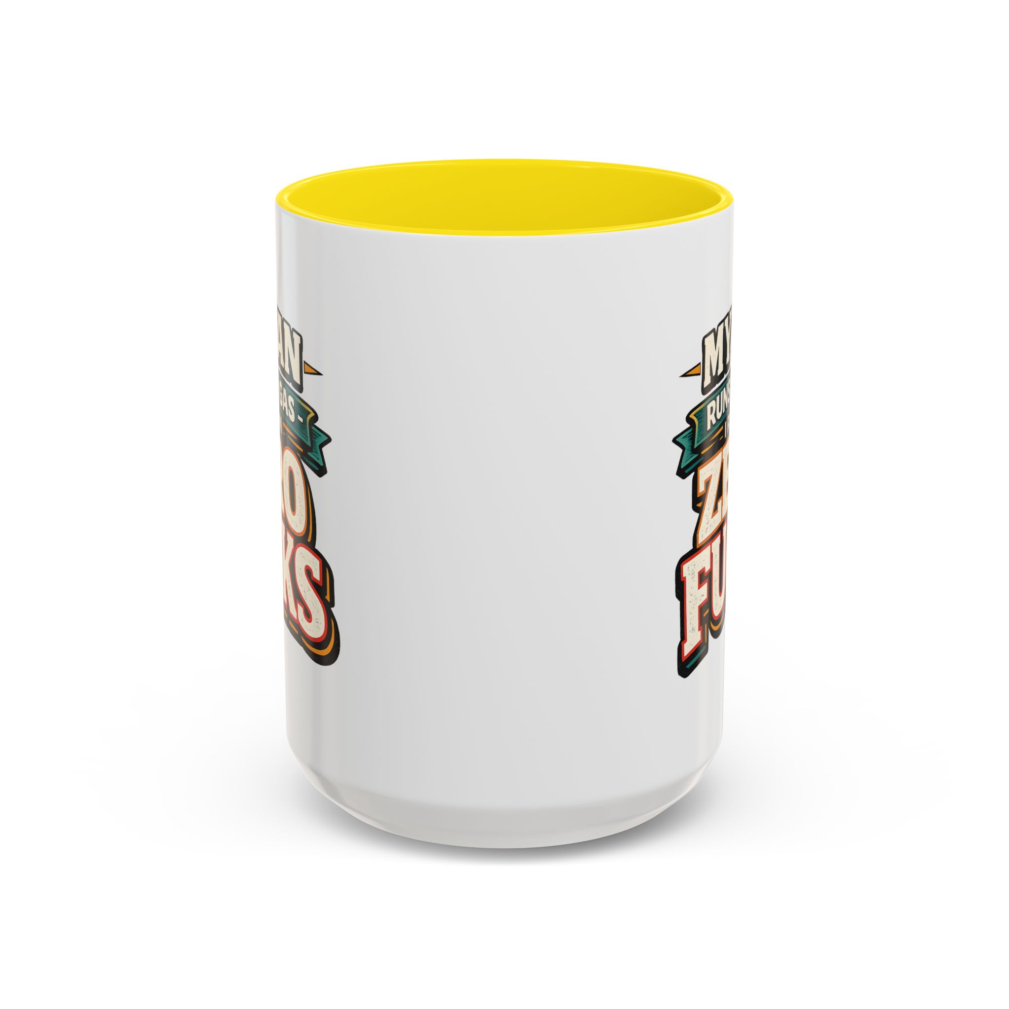 Accent Coffee Mug (11, 15oz) — "My Van Runs On Gas" Design F**K-Line