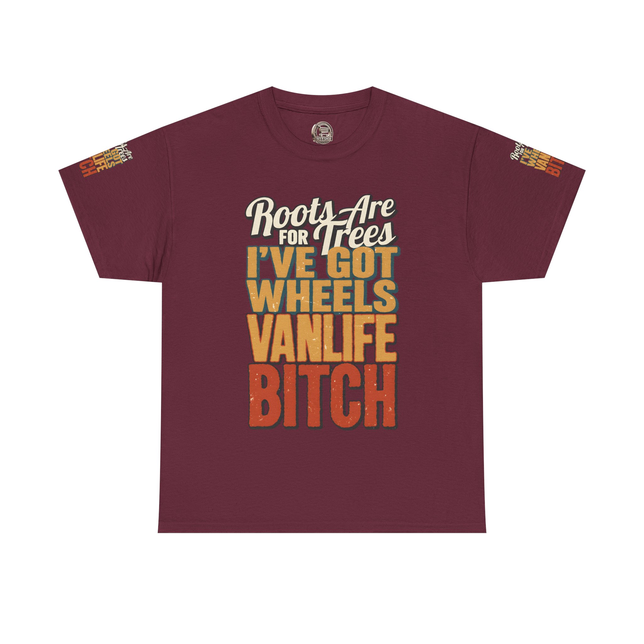 Unisex Heavy Cotton Tee — "Roots Are For Trees" Design F**K-Line