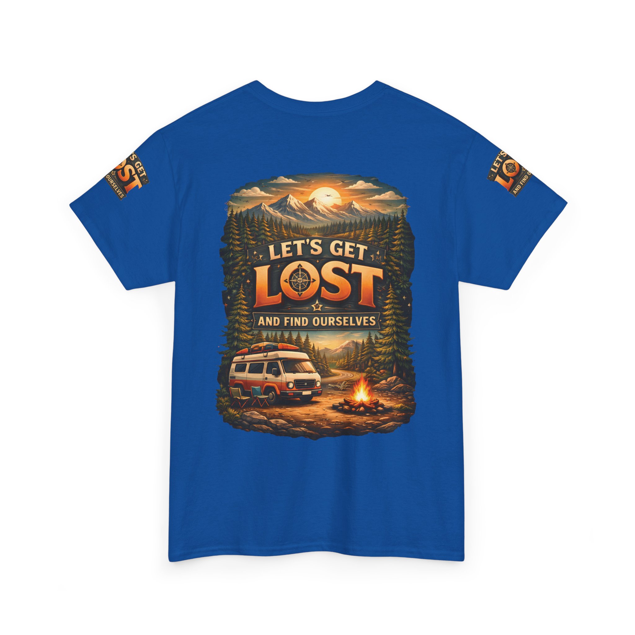 Unisex Heavy Cotton Tee — "Let´s Get Lost And Found Ourselfs" Design Scenic-Line