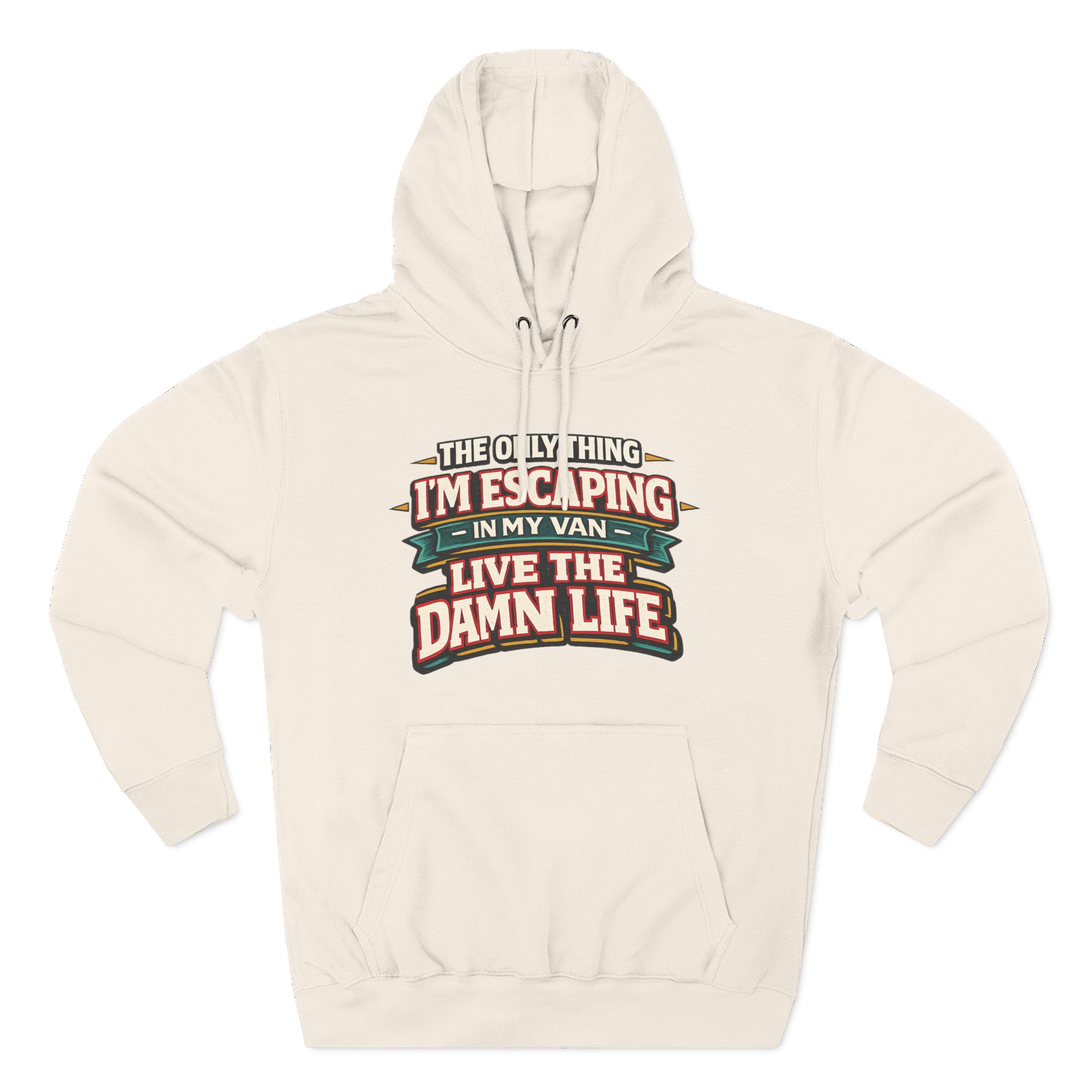 8947480773586085582_2048.jpeg Three-Panel Fleece Hoodie - "The Only Thing I´m Escaping" Design F**K-Line