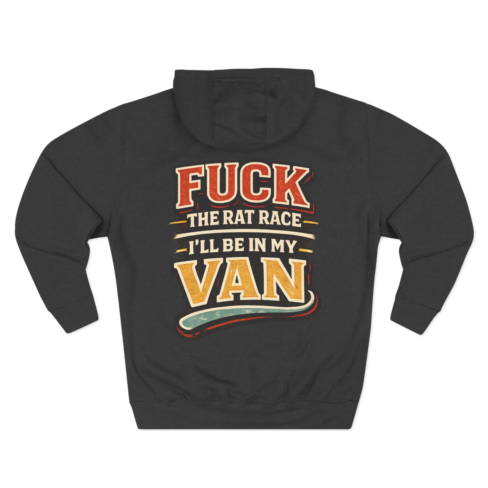 Three-Panel Fleece Hoodie - "Fuck The Rat Race" Design F**K-Line