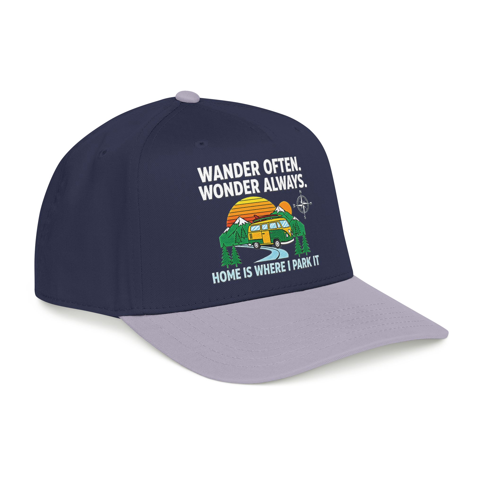 Baseball Cap — "Fueled by Exploration" Adventure Is My Compass Camper Hat