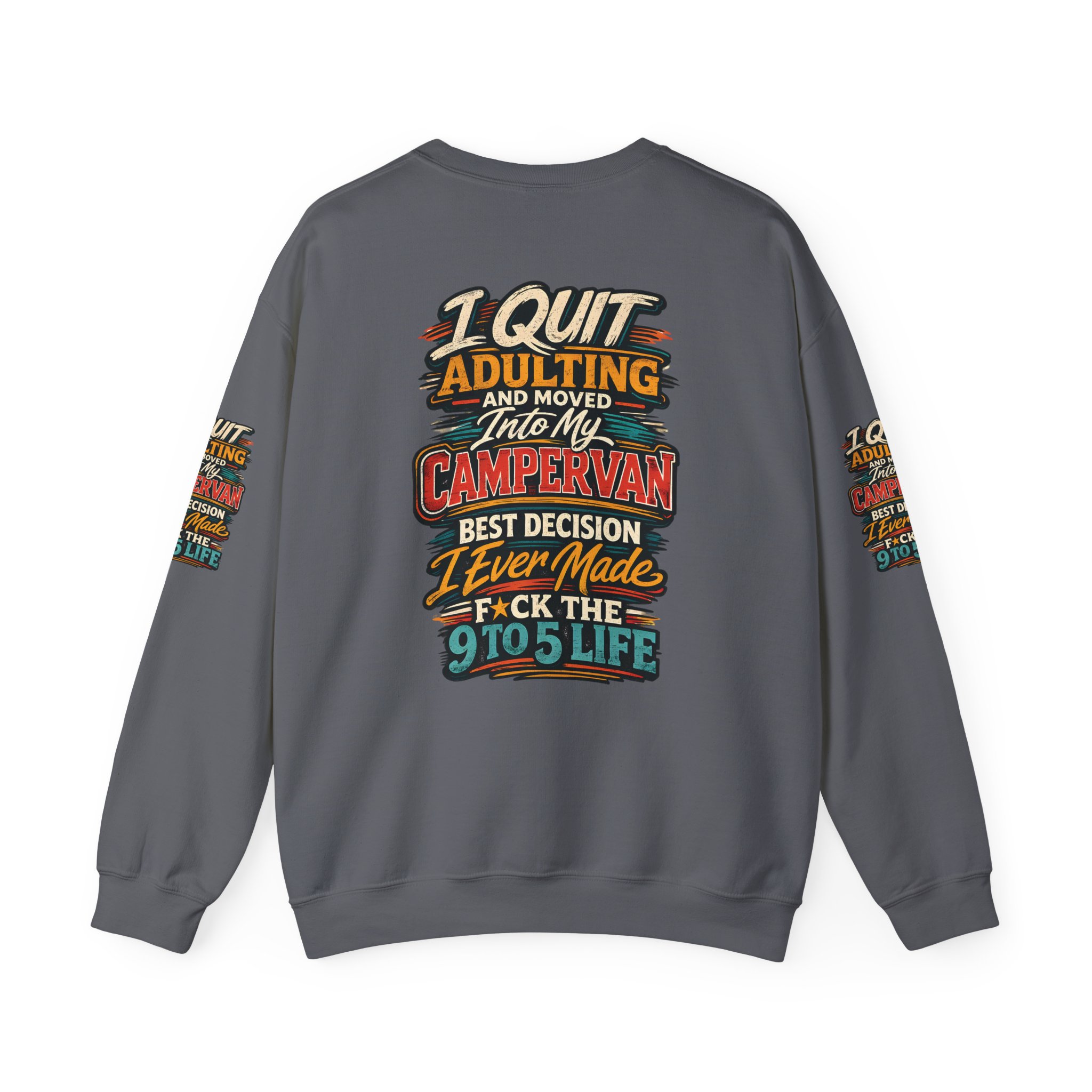 8961589988764077939_2048.jpeg Unisex Heavy Blend™ Crewneck Sweatshirt — "I Quit Adulting" Design F**K-Line