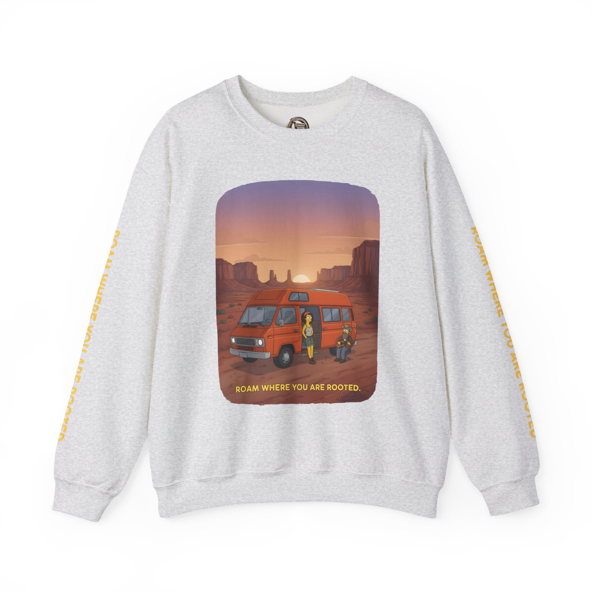 8963711251430591469_2048-1.jpeg Unisex Heavy Blend™ Crewneck Sweatshirt — "Roam Where You Are Rooted" Design Sitcom-Line