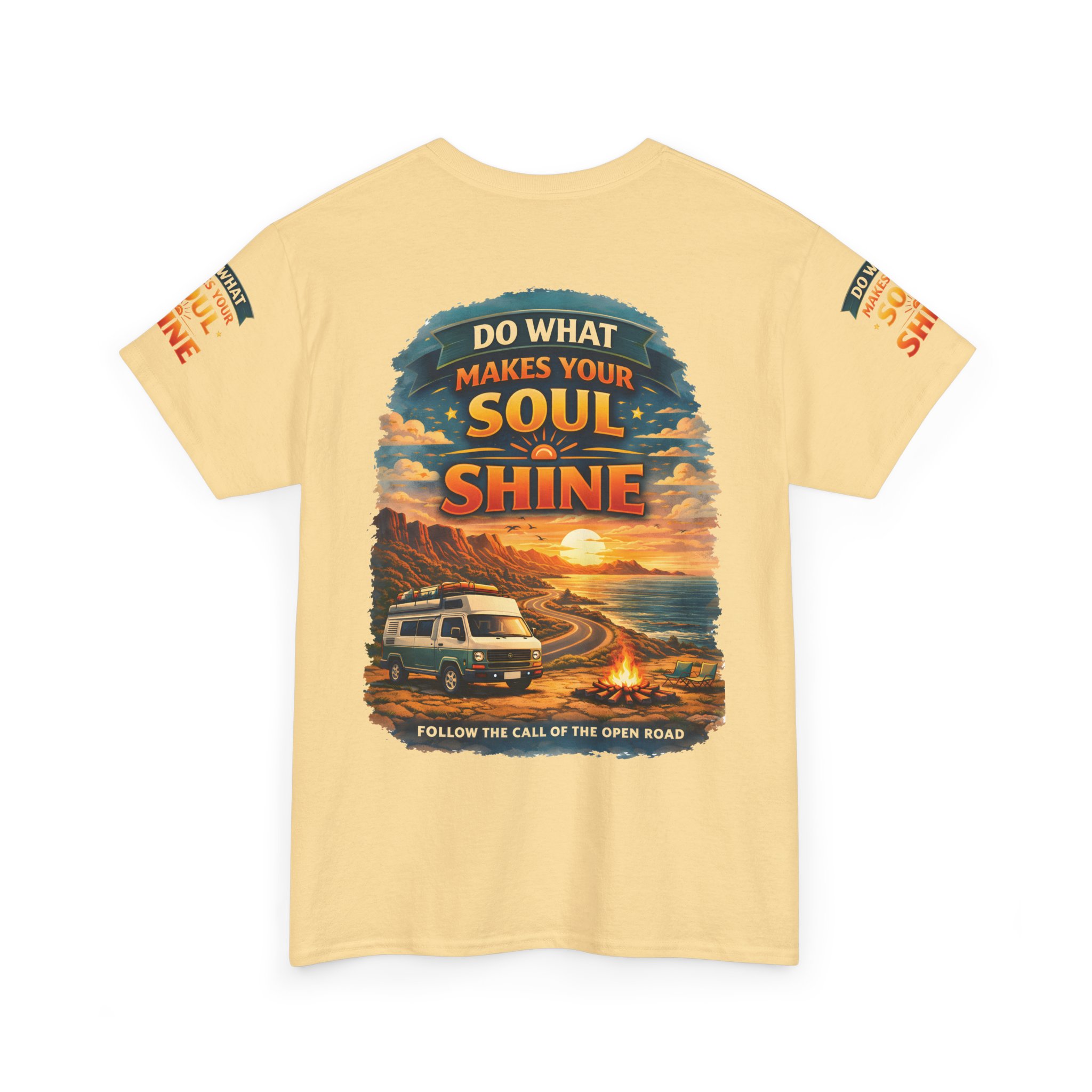 Unisex Heavy Cotton Tee — "Do What Makes Your Soul Shine" Design Scenic-Line
