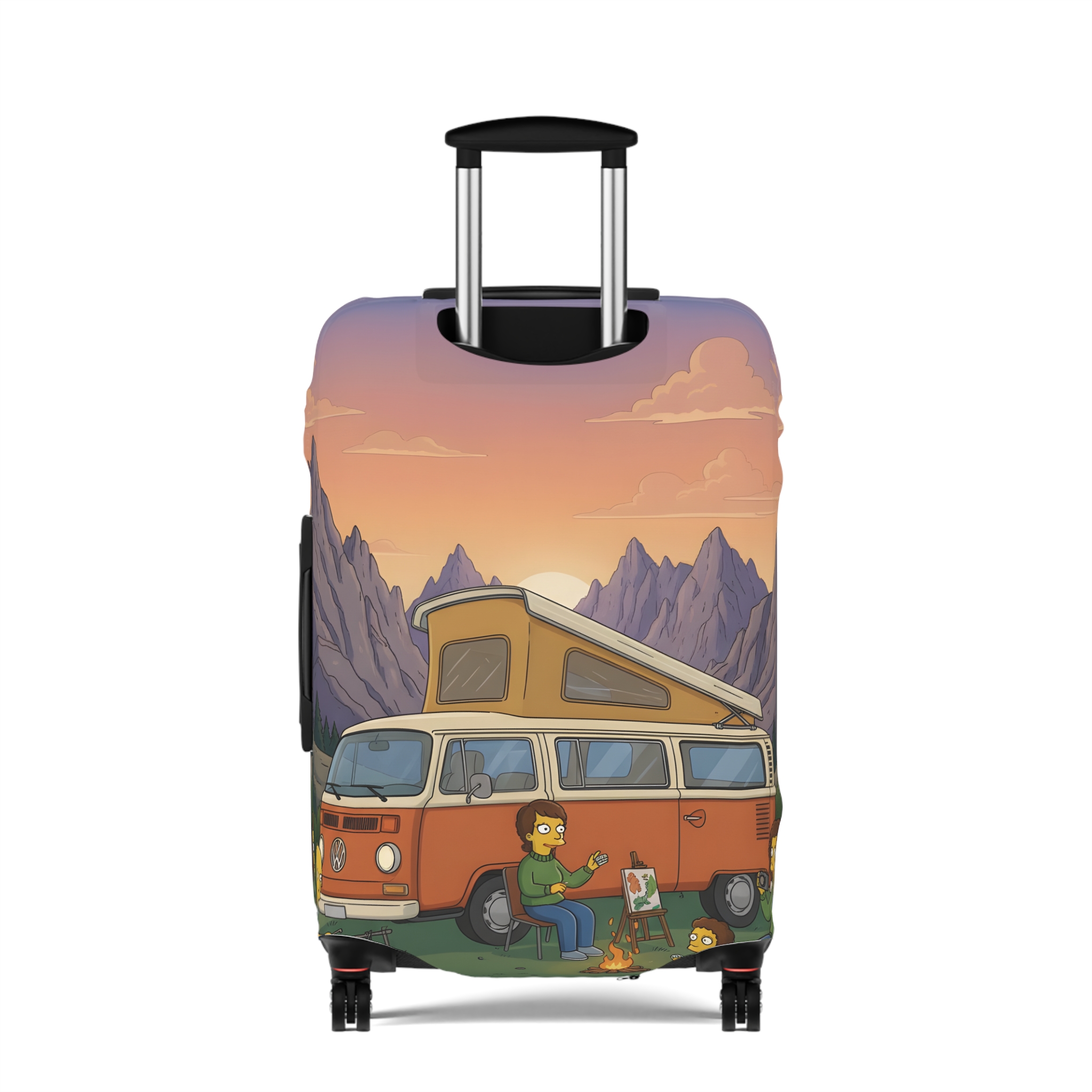 8968422529517619145_2048.jpeg Luggage Cover — Adventure Camper Sketch Travel Suitcase(Design Sitcom-Line)