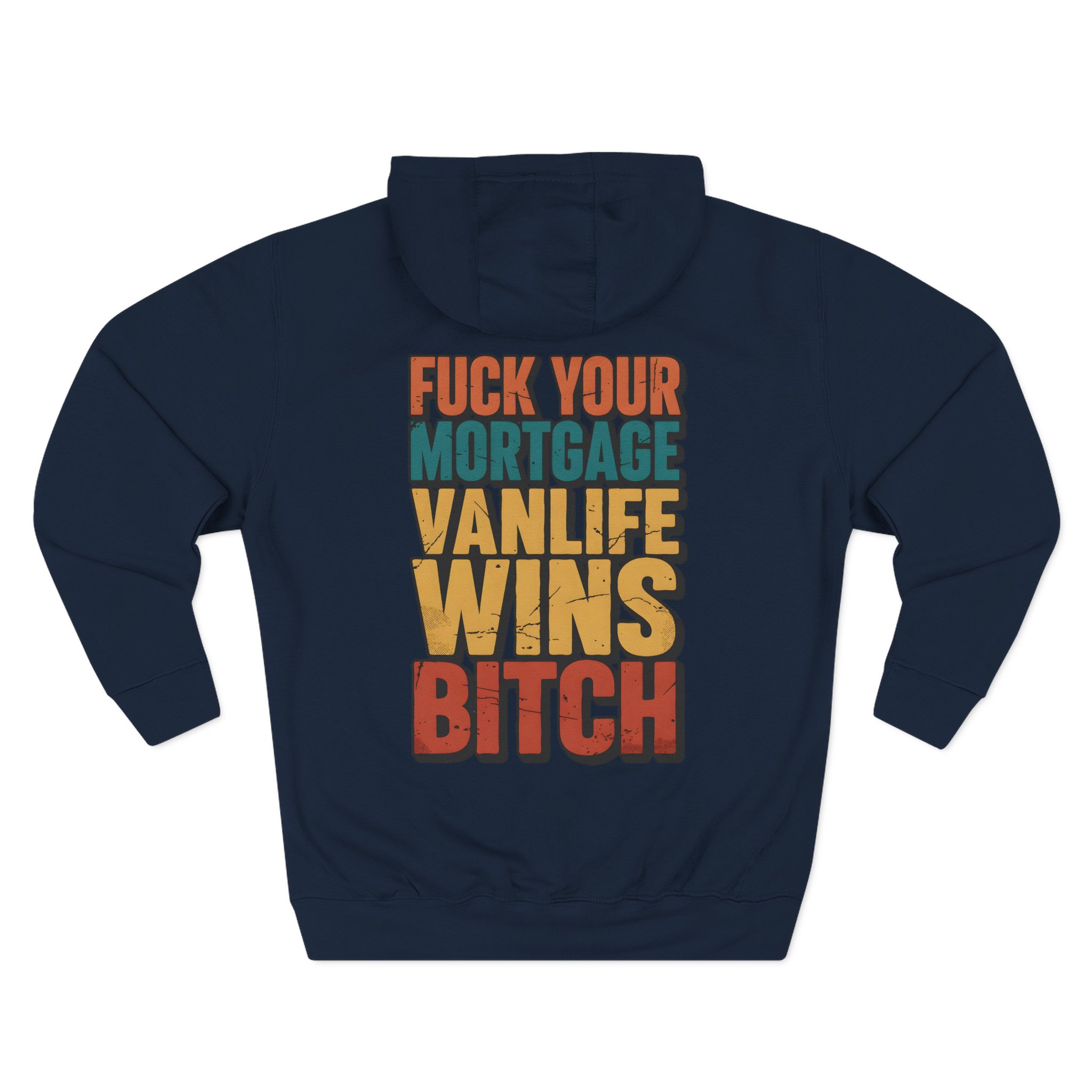 Three-Panel Fleece Hoodie - "Fuck Your Mortgage" Design F**K-Line