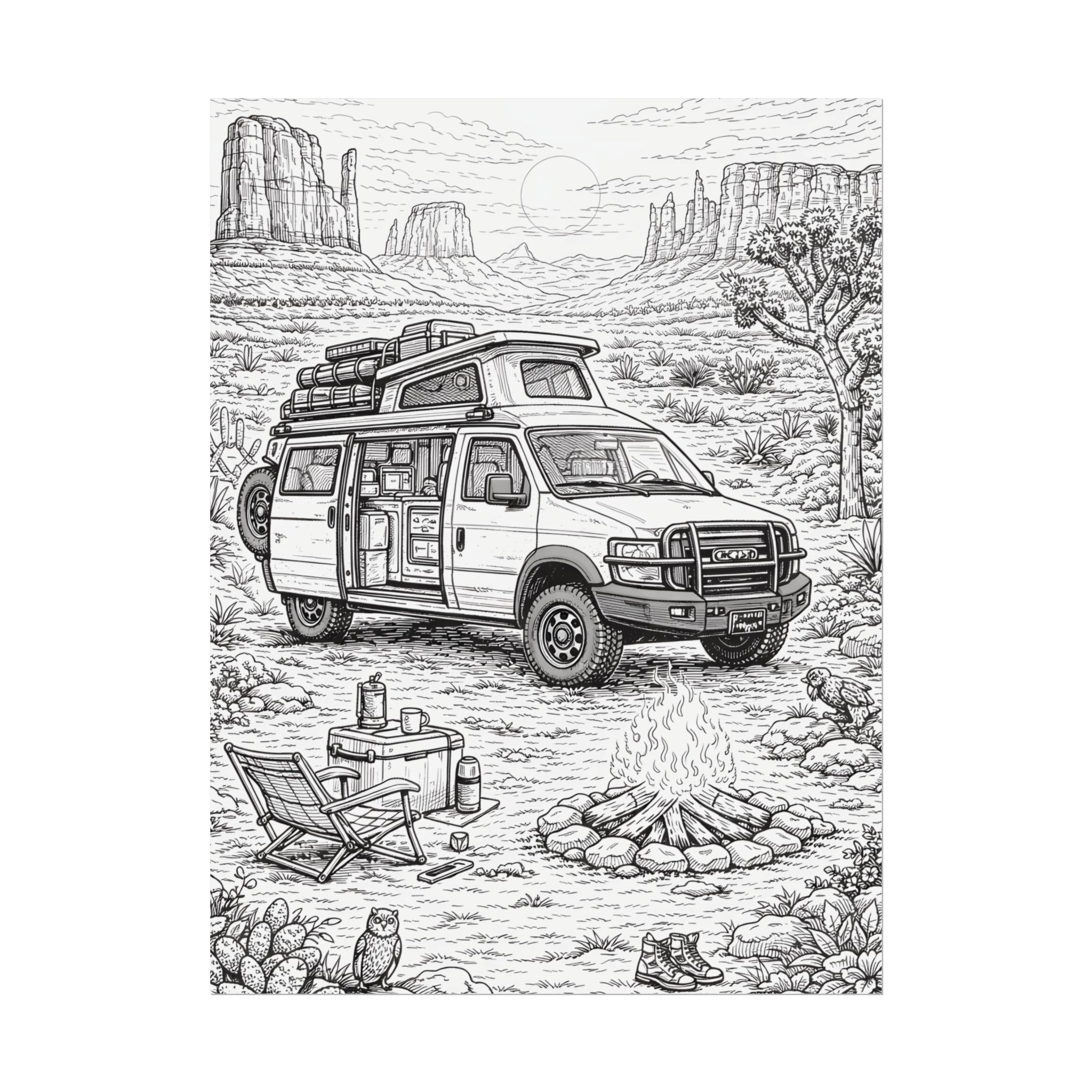 8982135790985319463_2048-1.jpeg Campervan Poster — Vintage RV Camping Landscape Wall Art