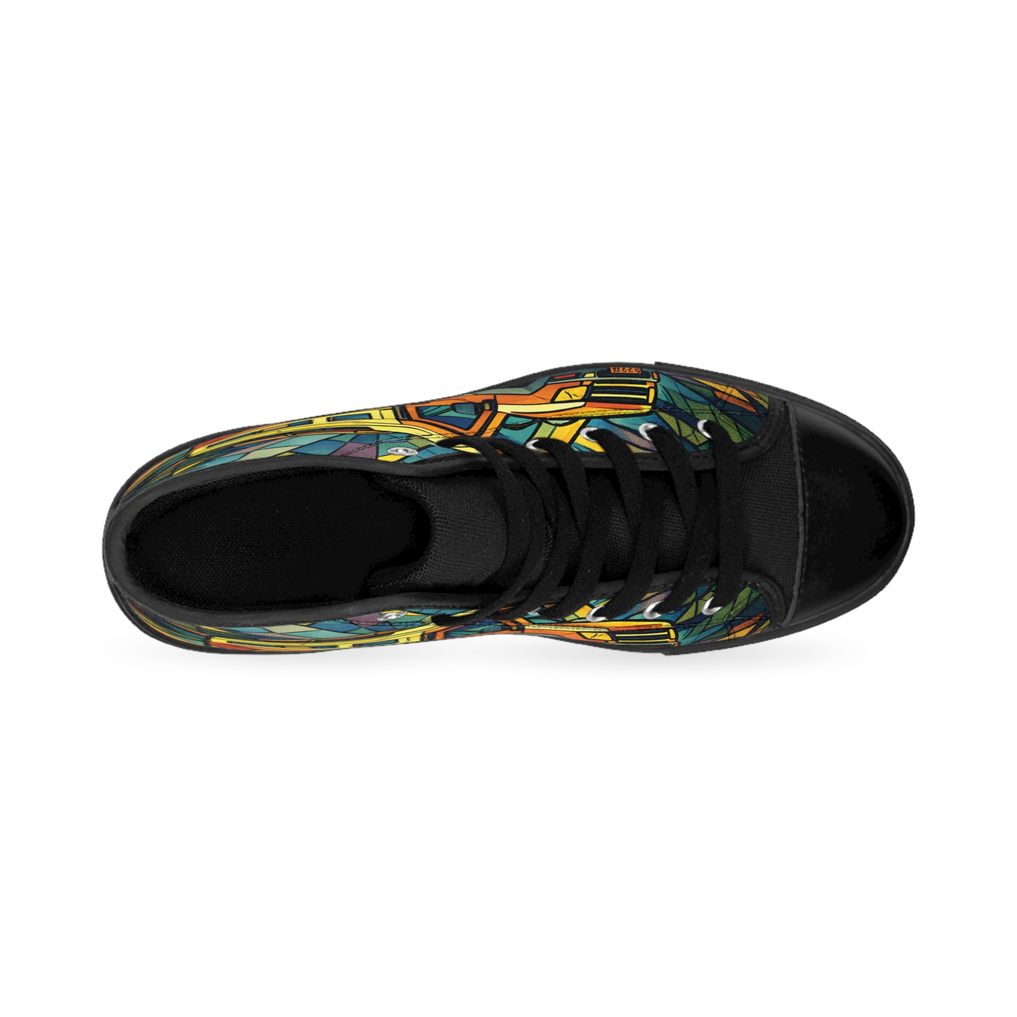 Women's Classic Sneakers – Vintage Camper Print (Cubic-Line)