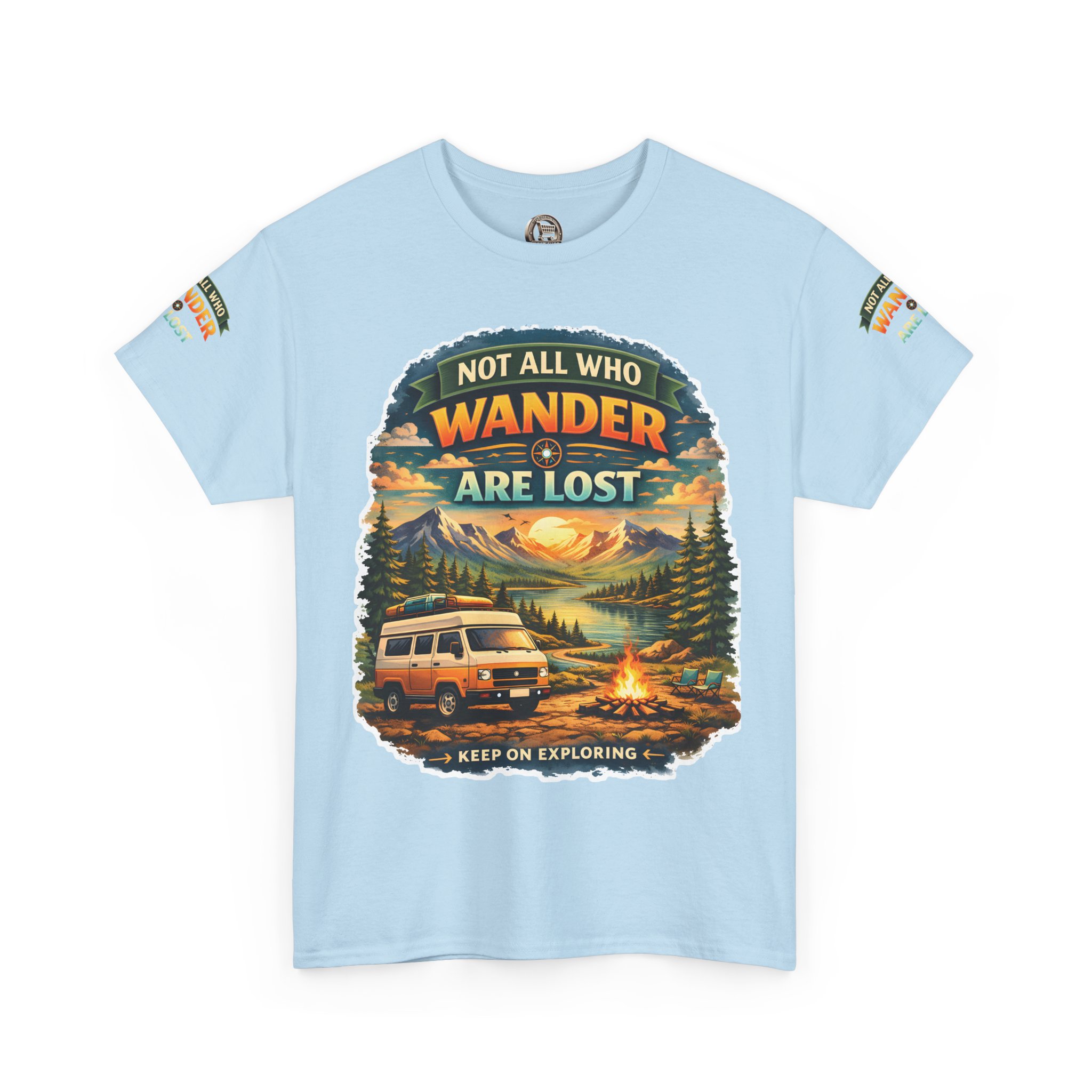 898965442225096925_2048.jpeg Unisex Heavy Cotton Tee — "Not All Who Wander Are Lost" Design Scenic-Line