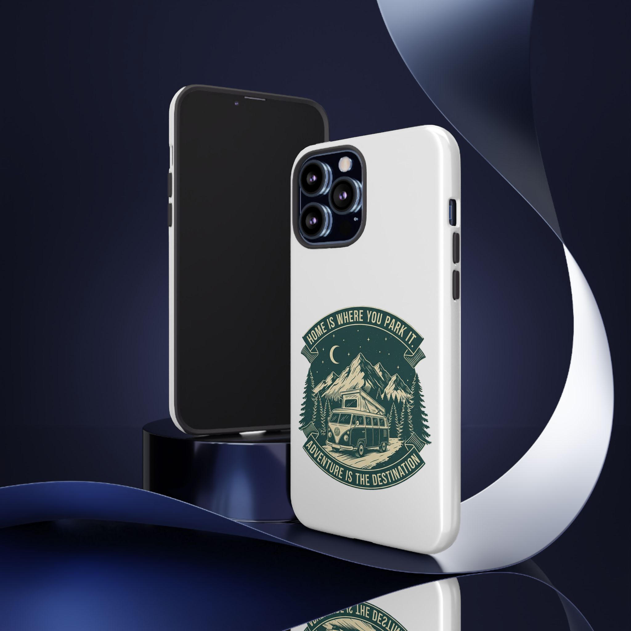 Phone Case — "Home Is Where You Park It-Adventure is the destination" Camper Van Design