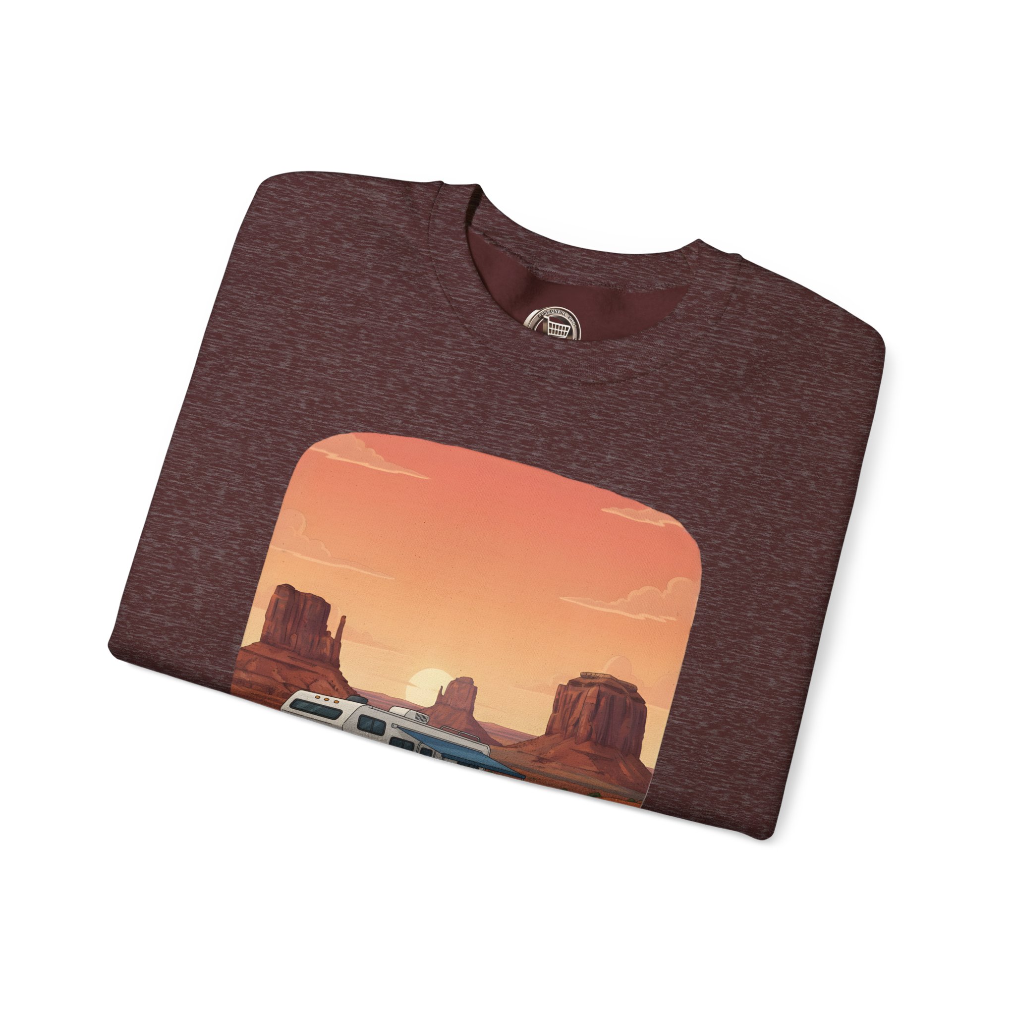 Unisex Heavy Blend™ Crewneck Sweatshirt — "Life Is A Journey-Not A Destination" Design Sitcom-Line