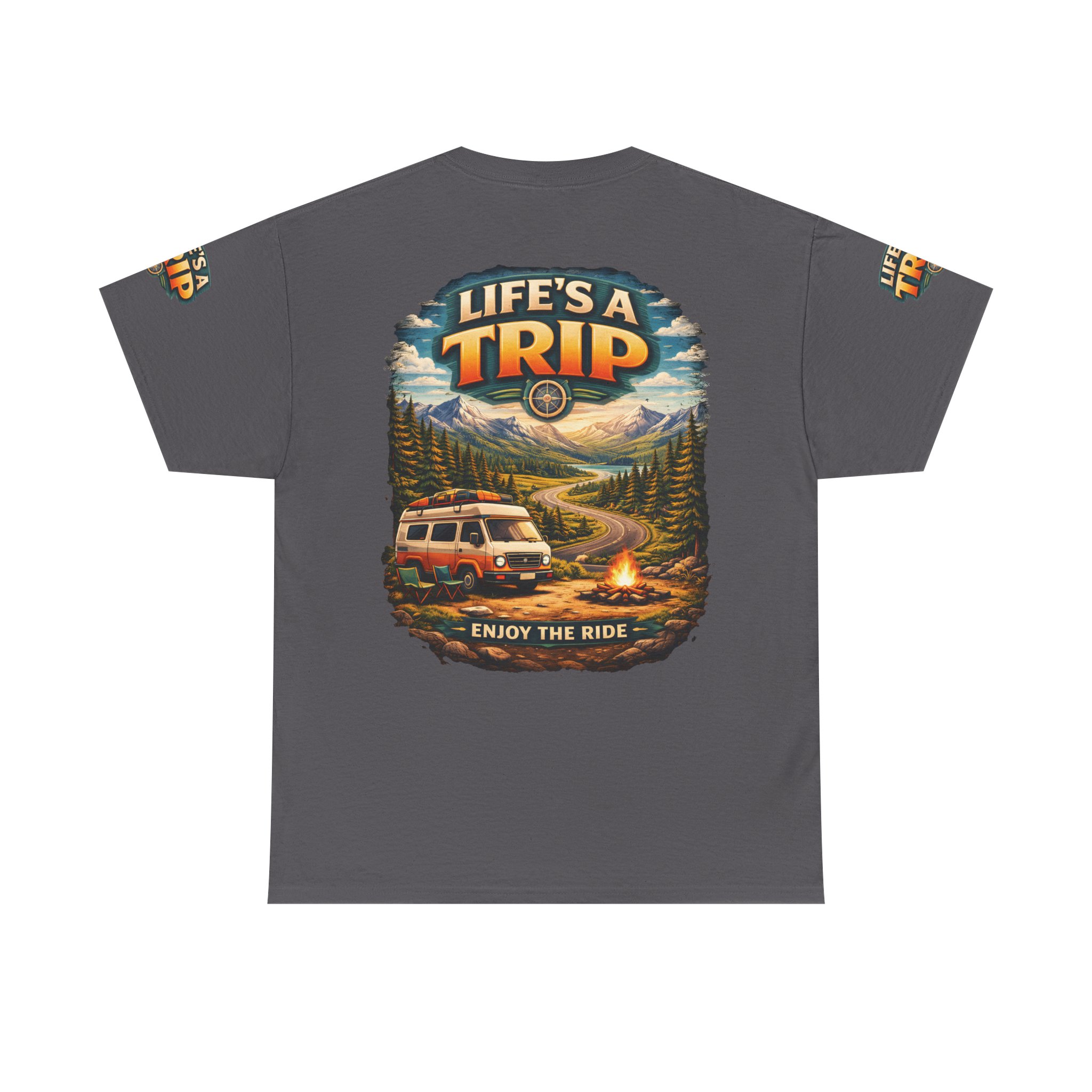 9005017863641518414_2048.jpeg Unisex Heavy Cotton Tee — "Live´s A Trip-Enjoy The Ride" Design Scenic-Line