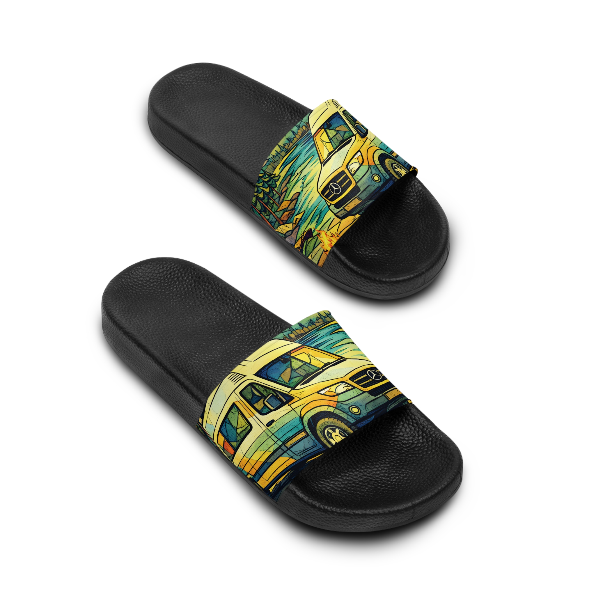Women's Slide Sandals - Mercedes Camper Slides (Cubic-Line)