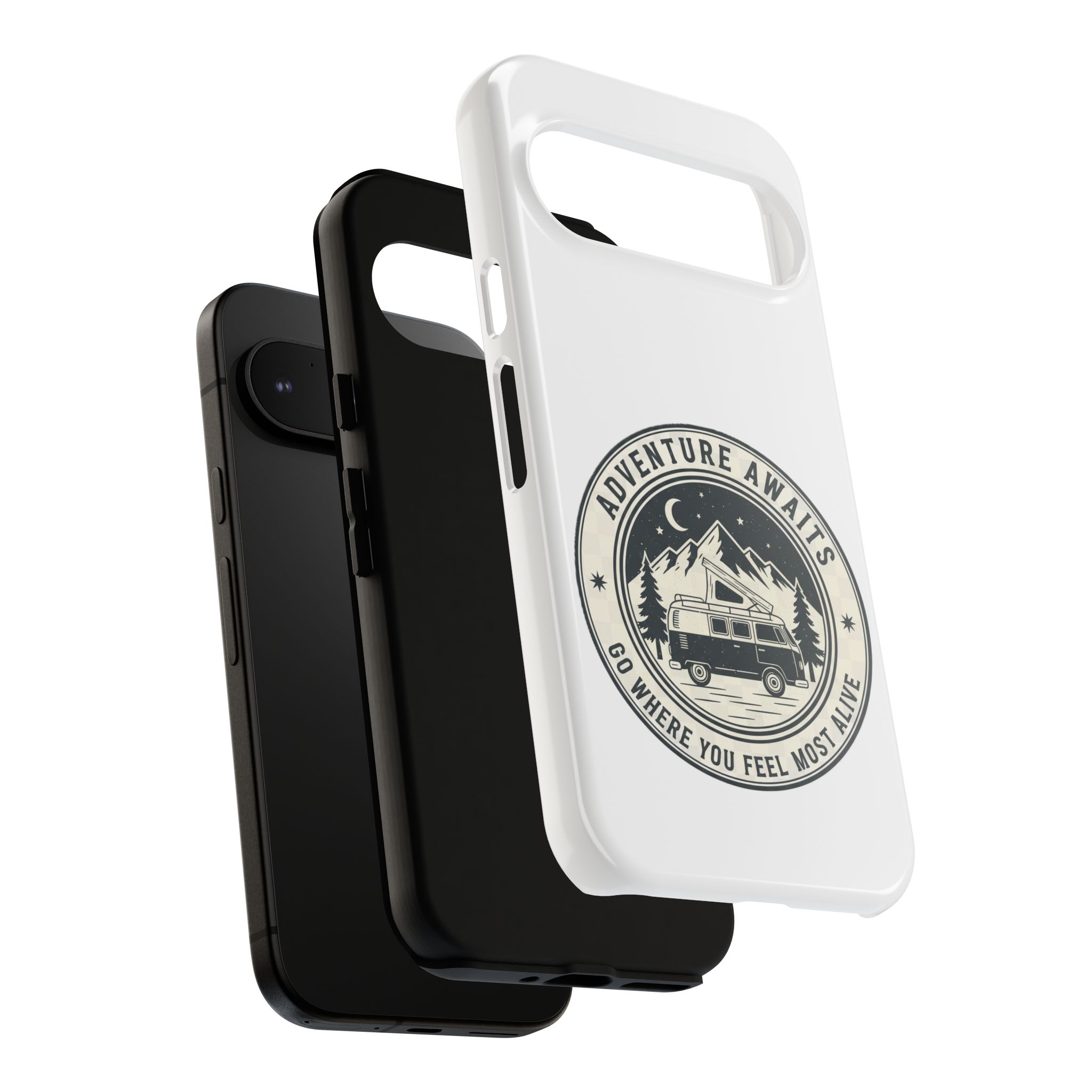 Phone Case — "Adventure Awaits-Go Where You Feel Most Alive" Camper Van Design