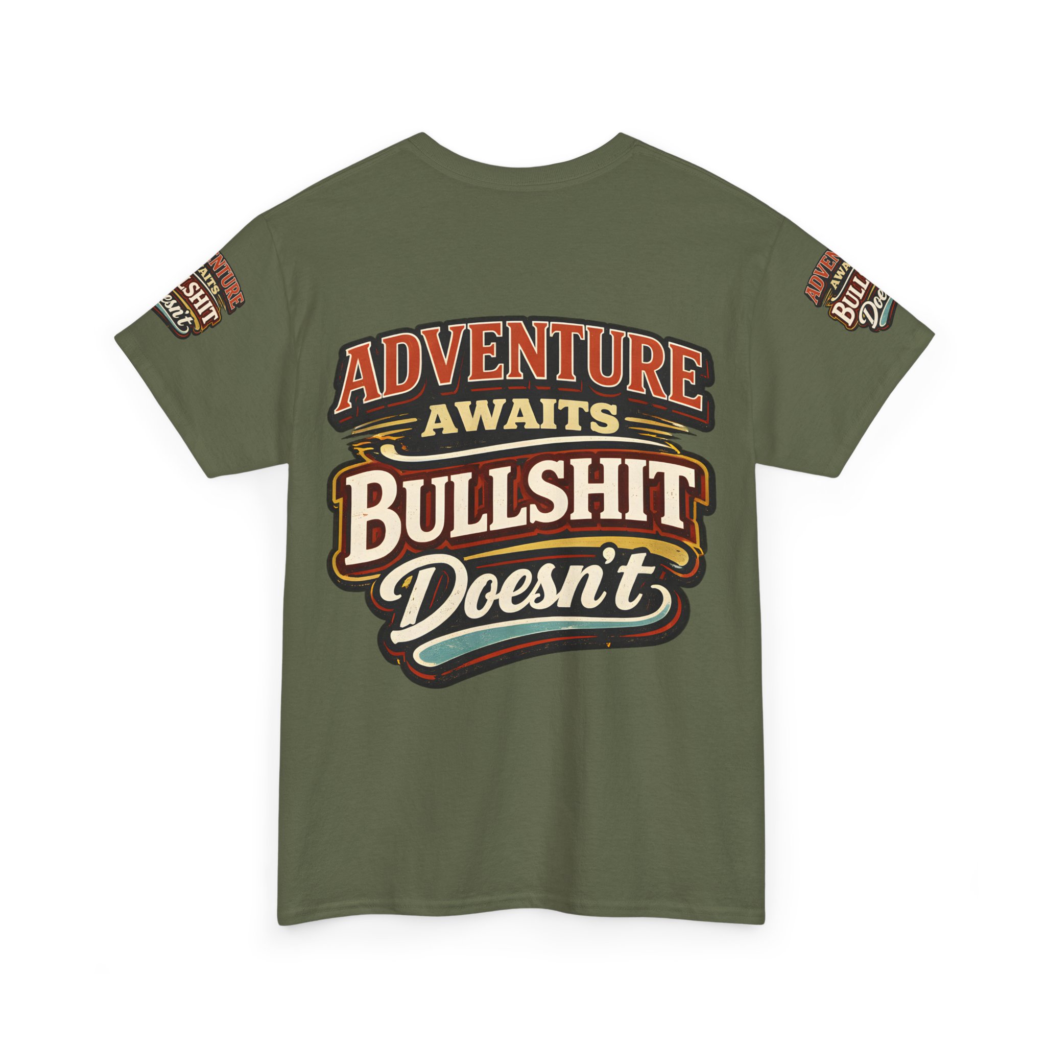 Unisex Heavy Cotton Tee — "Adventure Awaits" Design F**K-Line