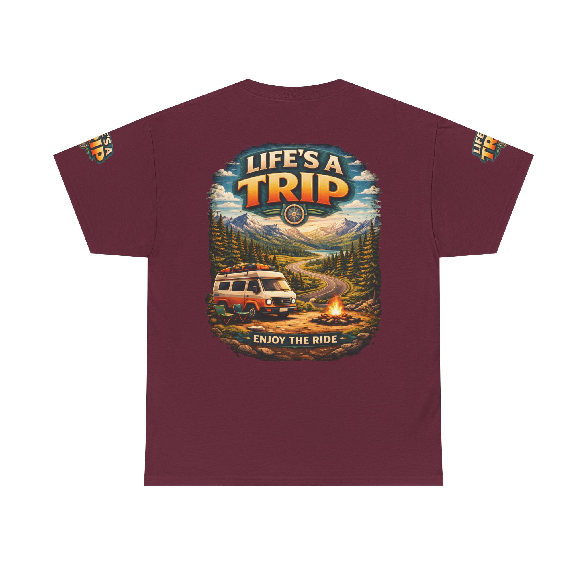 9017387980458106870_2048.jpeg Unisex Heavy Cotton Tee — "Live´s A Trip-Enjoy The Ride" Design Scenic-Line