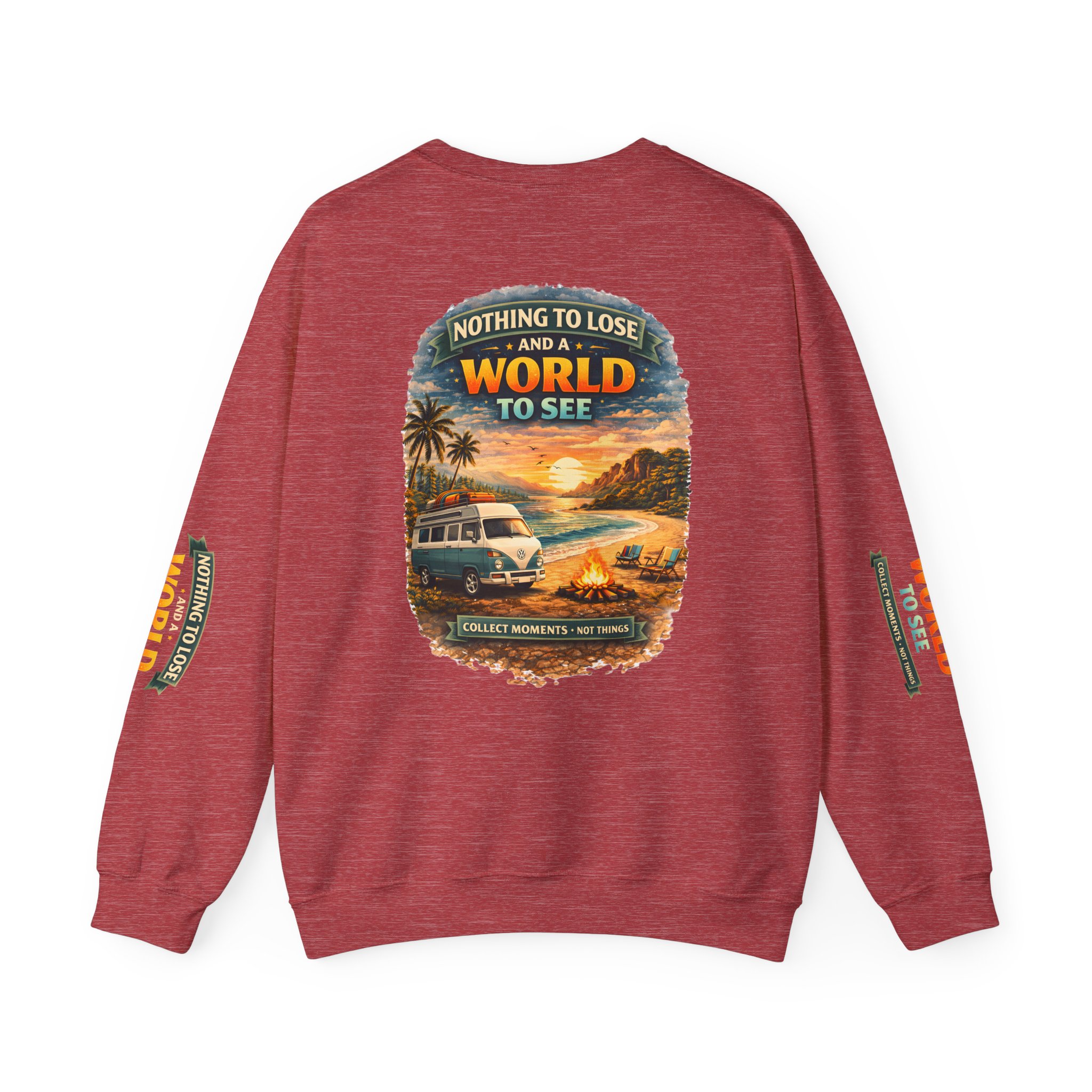 Unisex Heavy Blend™ Crewneck Sweatshirt — "Nothing To Lose" Design Scenic-Line