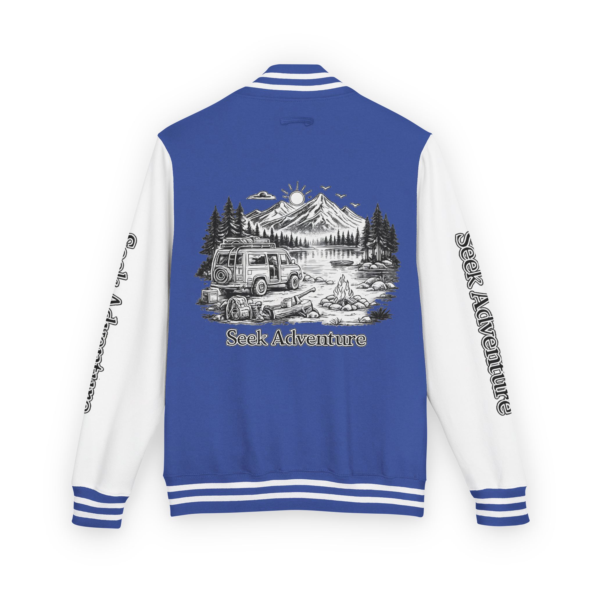 9020309512369013856_2048-2.jpeg Unisex Heavyweight Letterman Jacket — "Seek Adventure" Travel Varsity Coat