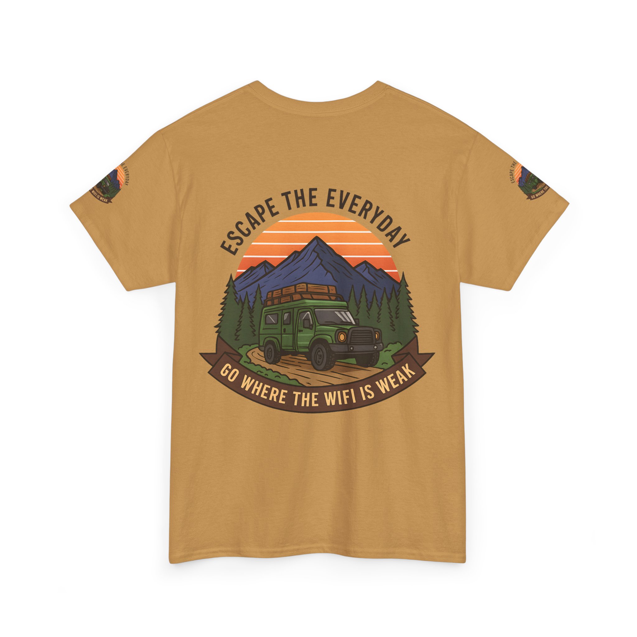 9020352066858018760_2048.jpeg Unisex Heavy Cotton Tee — "Go Where the WiFi Is Weak" Adventure Shirt
