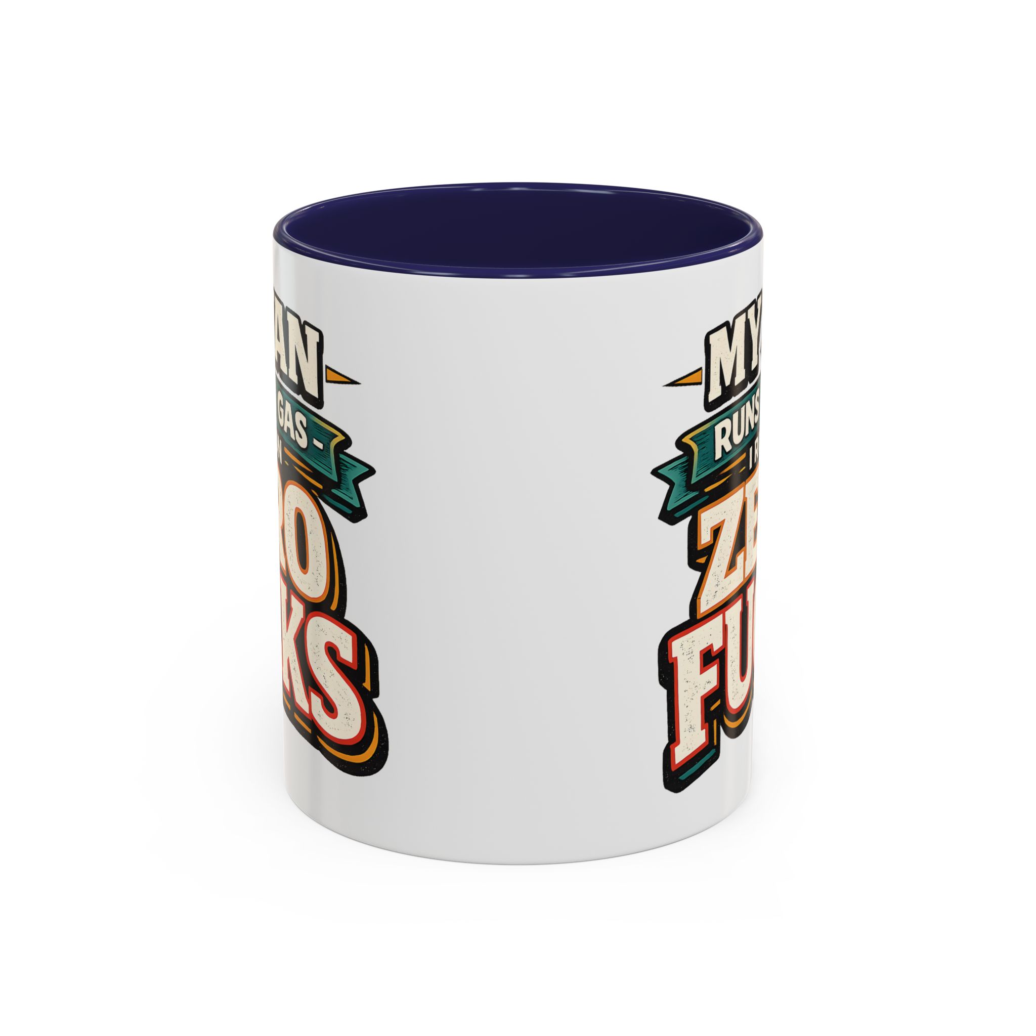 Accent Coffee Mug (11, 15oz) — "My Van Runs On Gas" Design F**K-Line