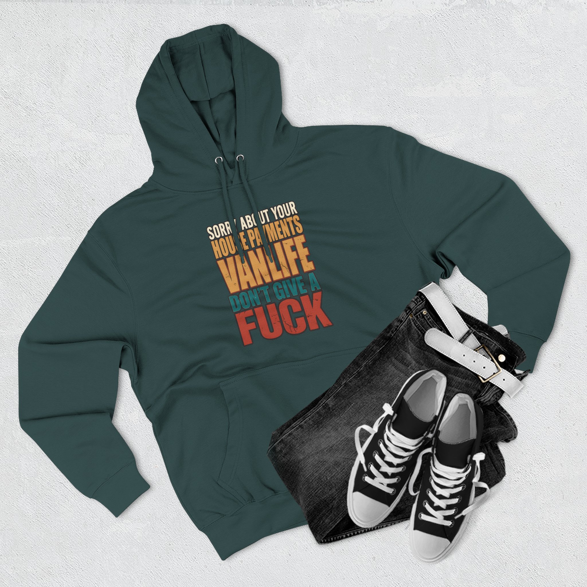 Three-Panel Fleece Hoodie - "Sorry About Your House Payments" Design F**K-Line