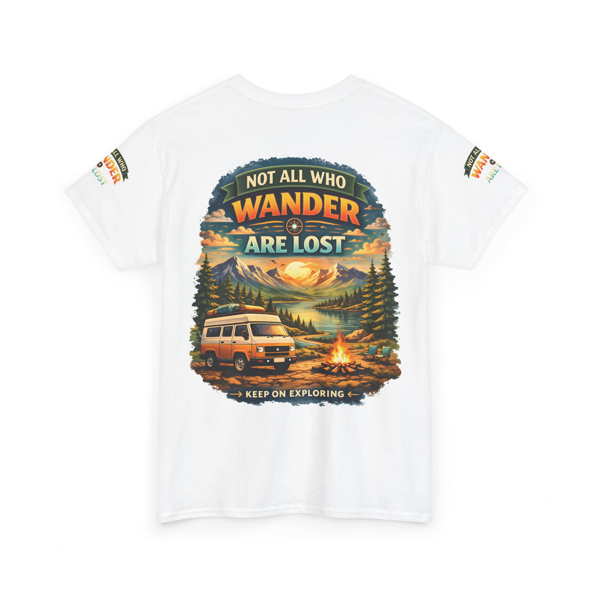 9035982846261750553_2048.jpeg Unisex Heavy Cotton Tee — "Not All Who Wander Are Lost" Design Scenic-Line