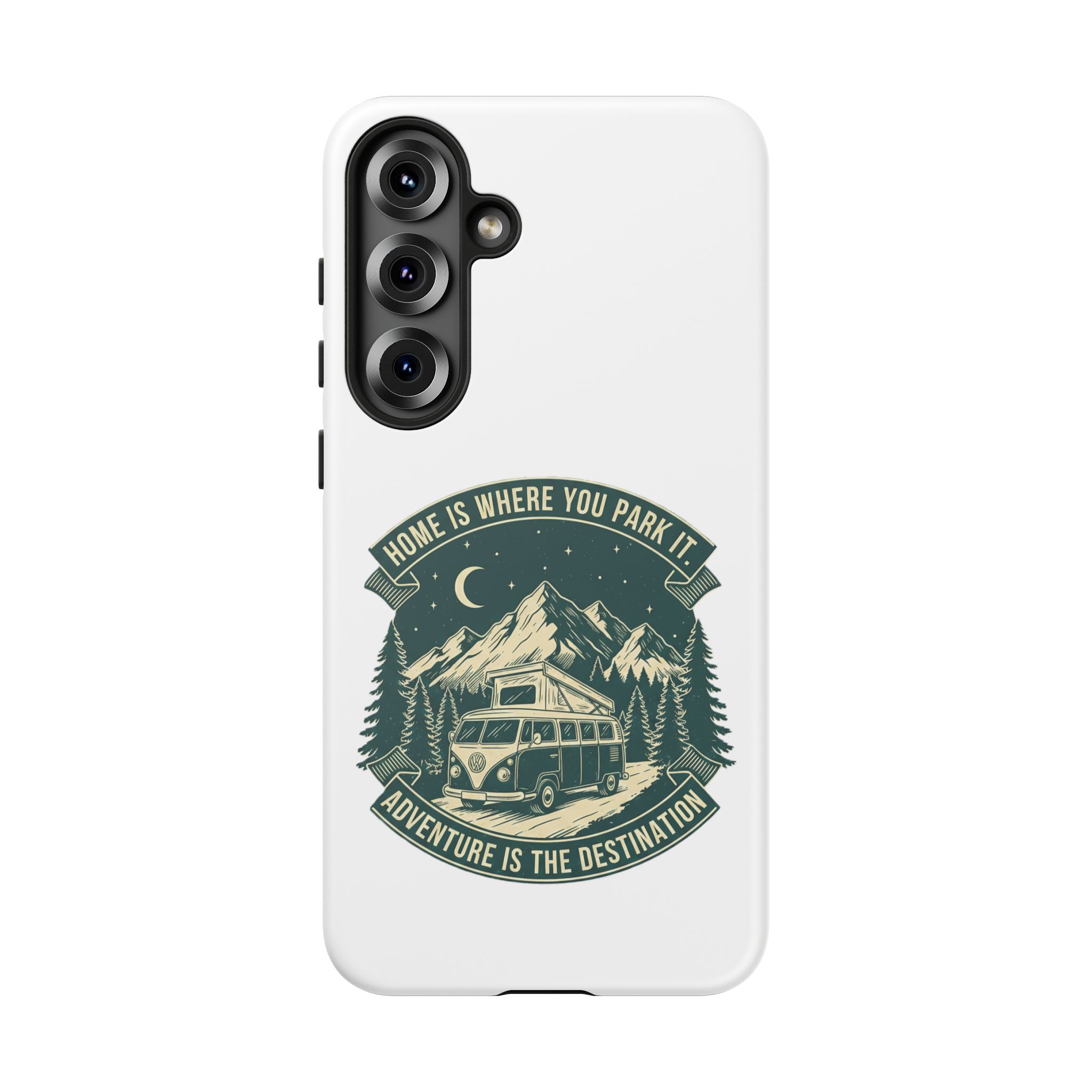 Phone Case — "Home Is Where You Park It-Adventure is the destination" Camper Van Design