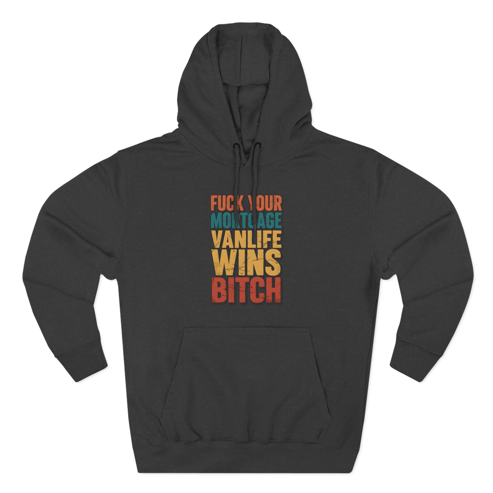 Three-Panel Fleece Hoodie - "Fuck Your Mortgage" Design F**K-Line
