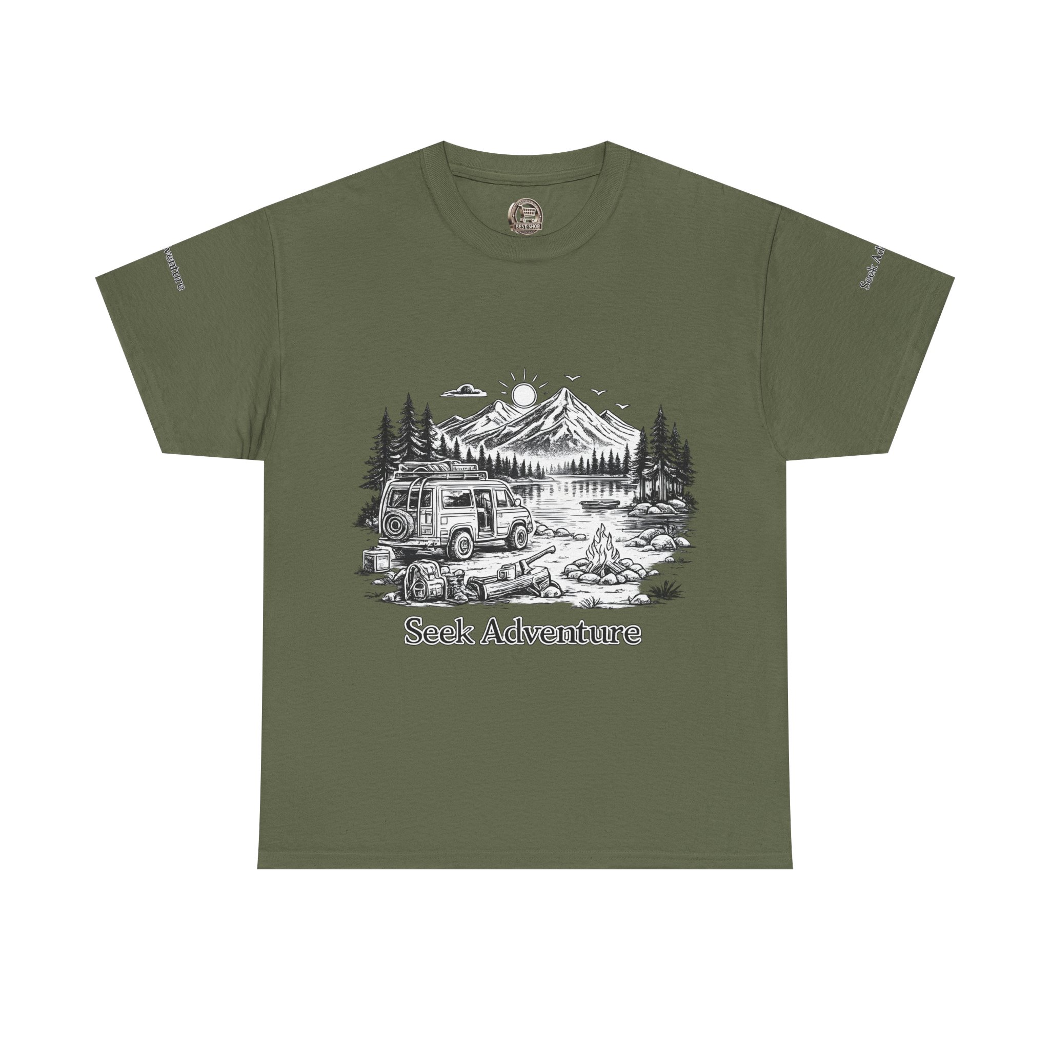 9045868230265714475_2048.jpeg Unisex Heavy Cotton Tee — "Seek Adventure" Design Minimal-Line