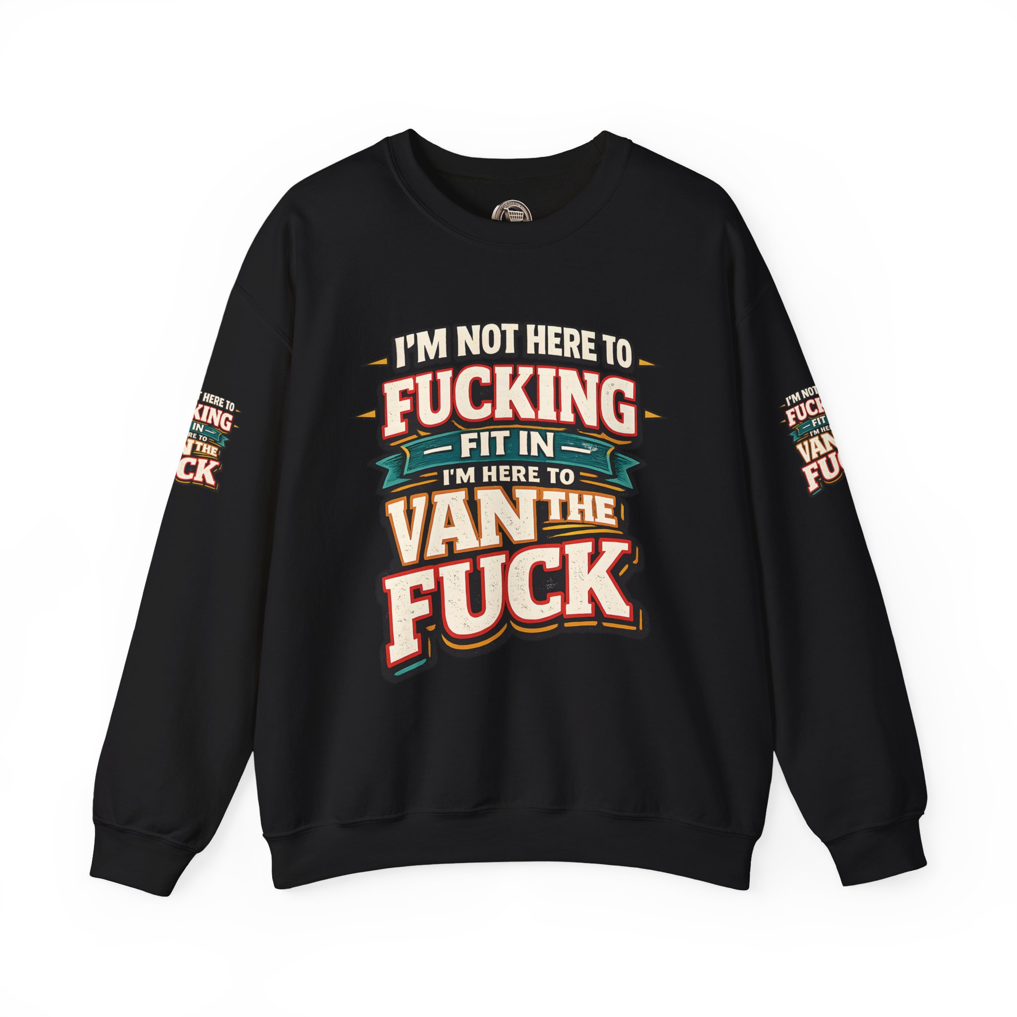 9053165459593480238_2048.jpeg Unisex Heavy Blend™ Crewneck Sweatshirt — "I´m Not Here To Fucking Fit In" Design F**K-Line