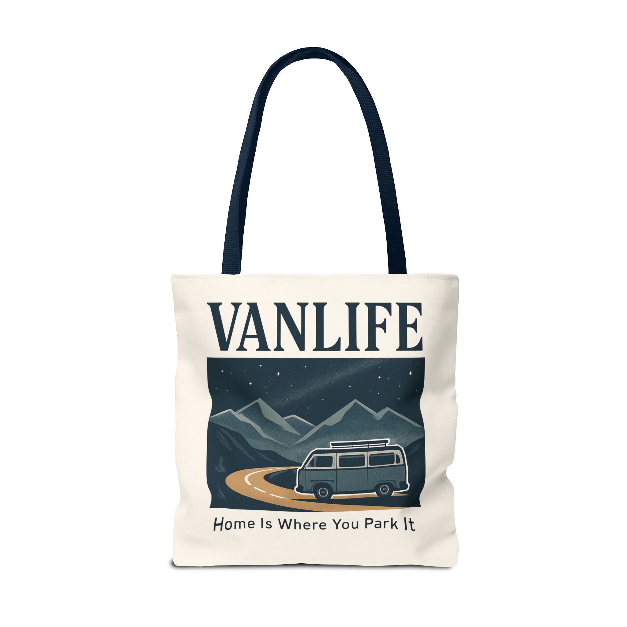 Vanlife Tote Bag — "Vanlife - Home Is Where You Park It" Campervan Beach/Adventure Tote