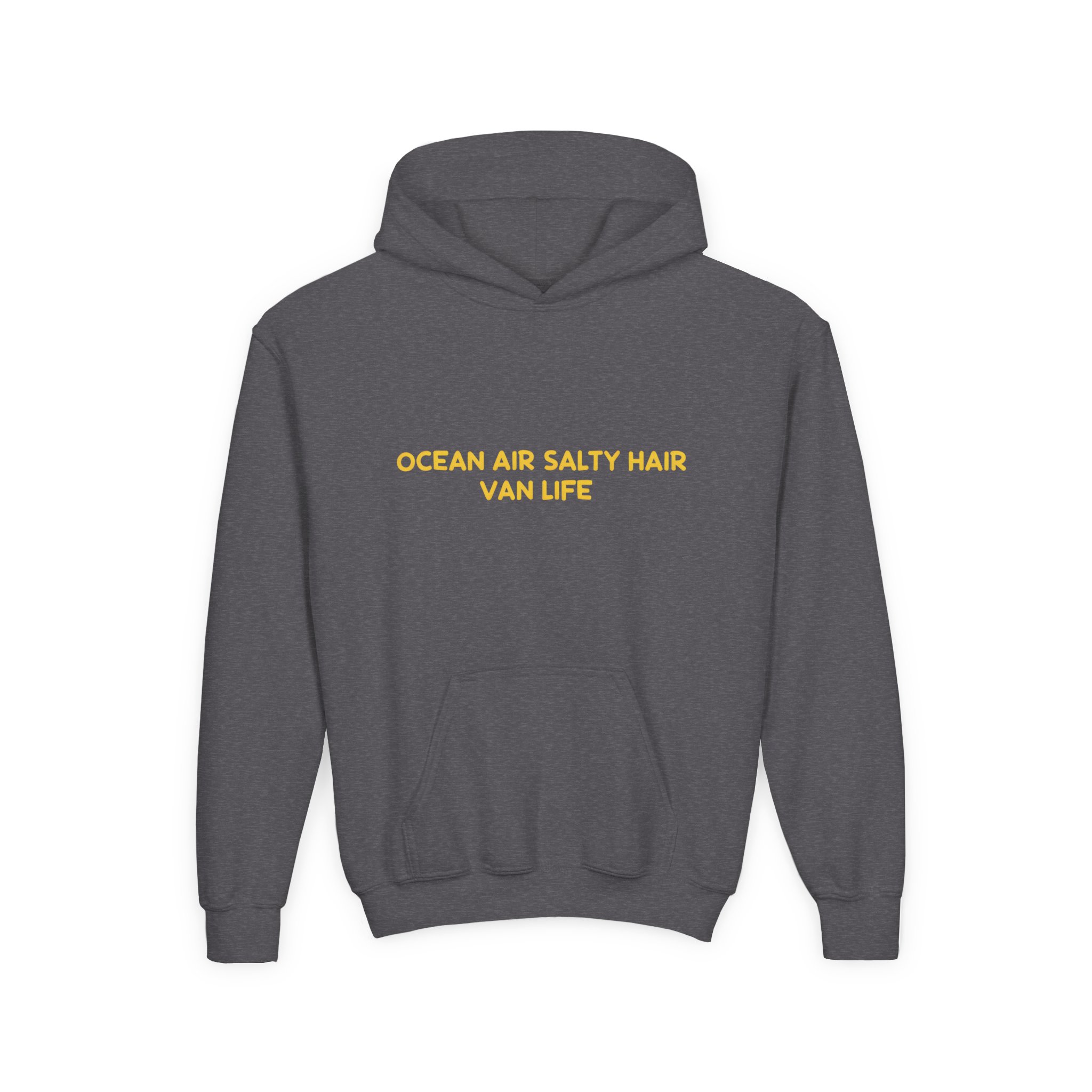 906749430101867964_2048.jpeg Youth Hoodie(Gildan) – "Ocean Air Salty Hair Van Life" (Design Sitcom-Line)
