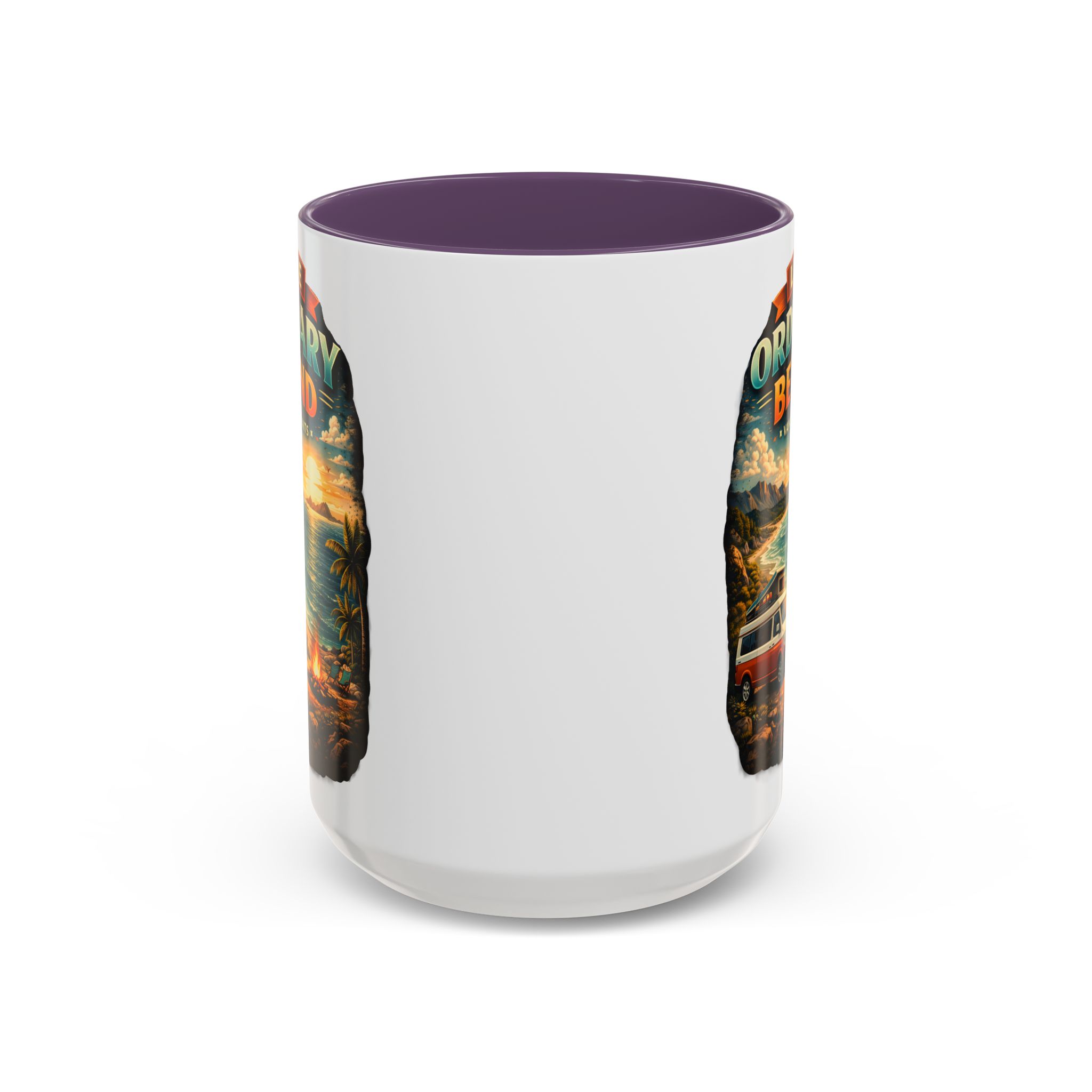 Accent Coffee Mug (11, 15oz) — "Leave Ordinary Behind" Design Scenic-Line