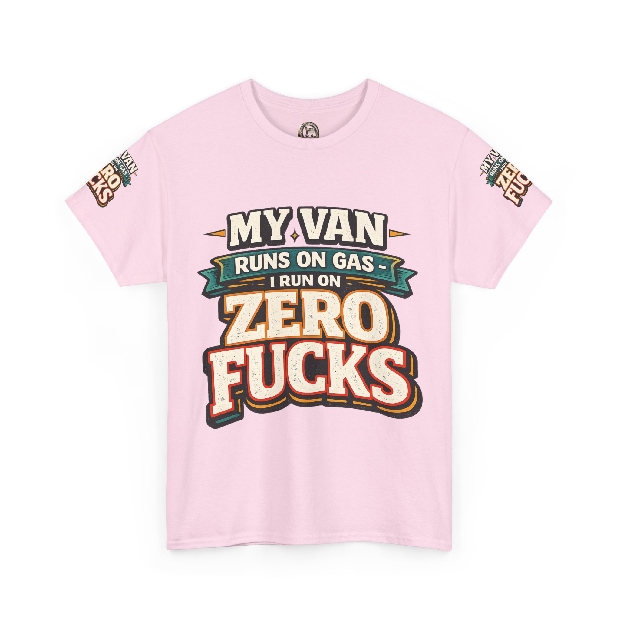 Unisex Heavy Cotton Tee — "My Van Runs On Gas" Design F**K-Line