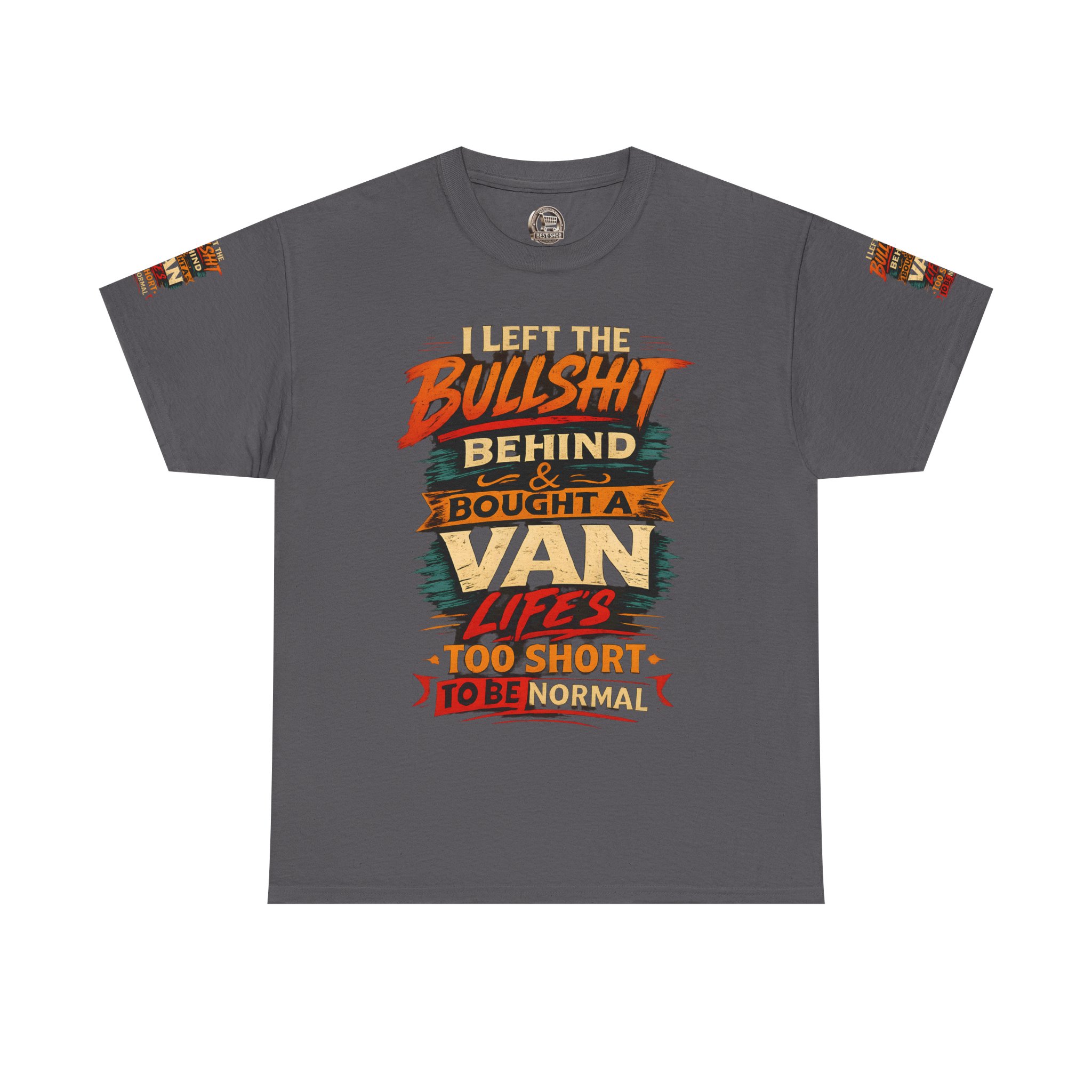 9117943669687305050_2048.jpeg Unisex Heavy Cotton Tee — "I Left The Bullshit" Design F**K-Line