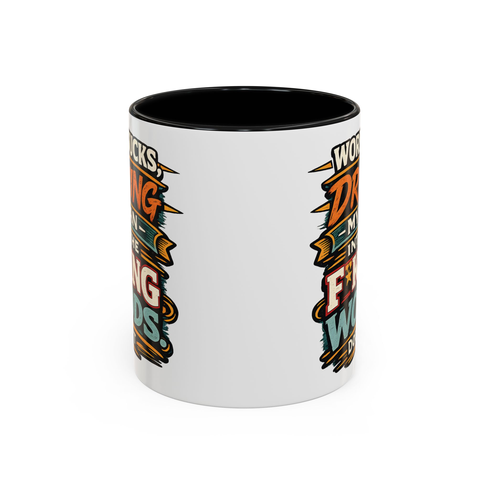 9119224760338650912_2048.jpeg Accent Coffee Mug (11, 15oz) — "Work Sucks" Design F**K-Line