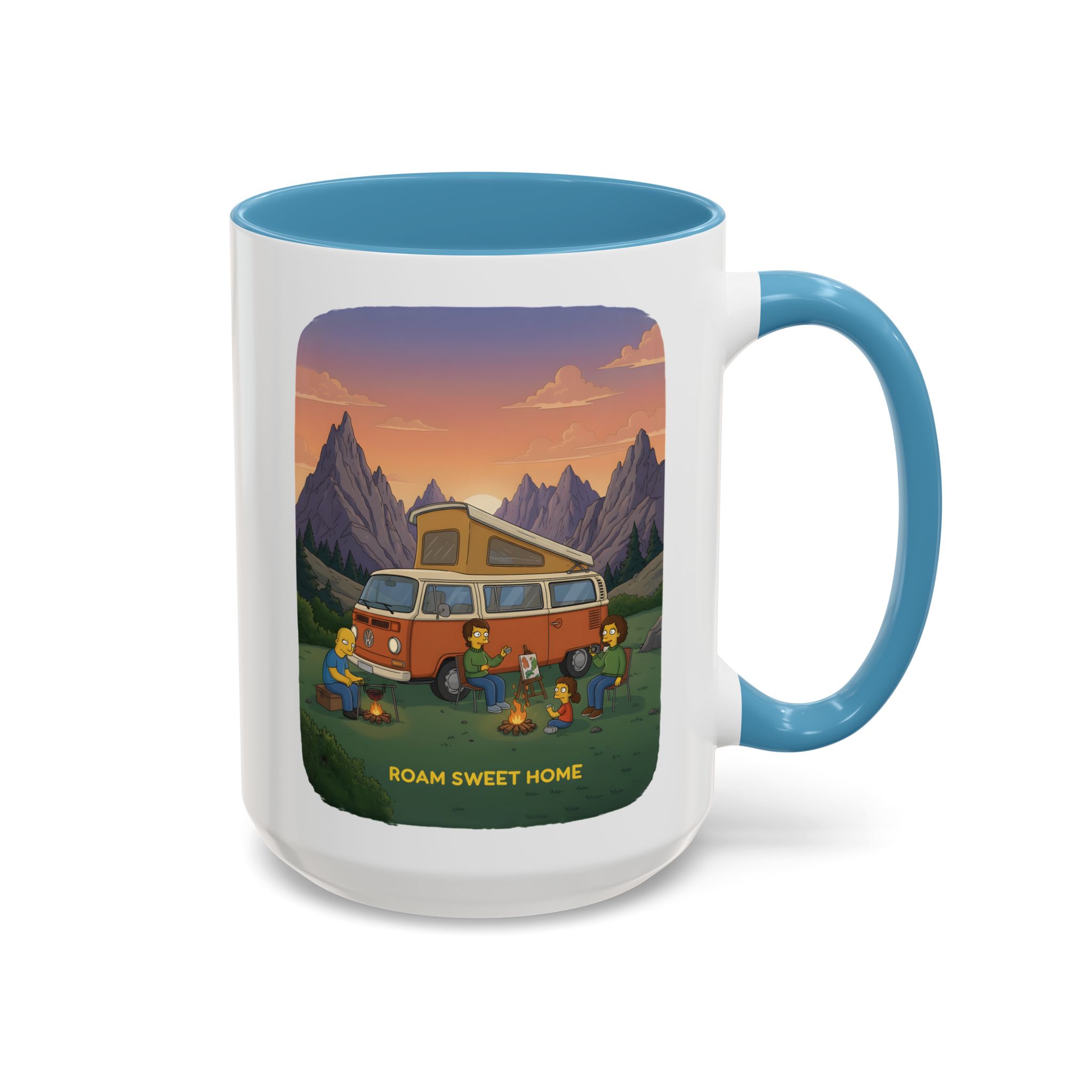 Accent Coffee Mug (11, 15oz) — "Roam Sweet Home" Design Sitcom-Line