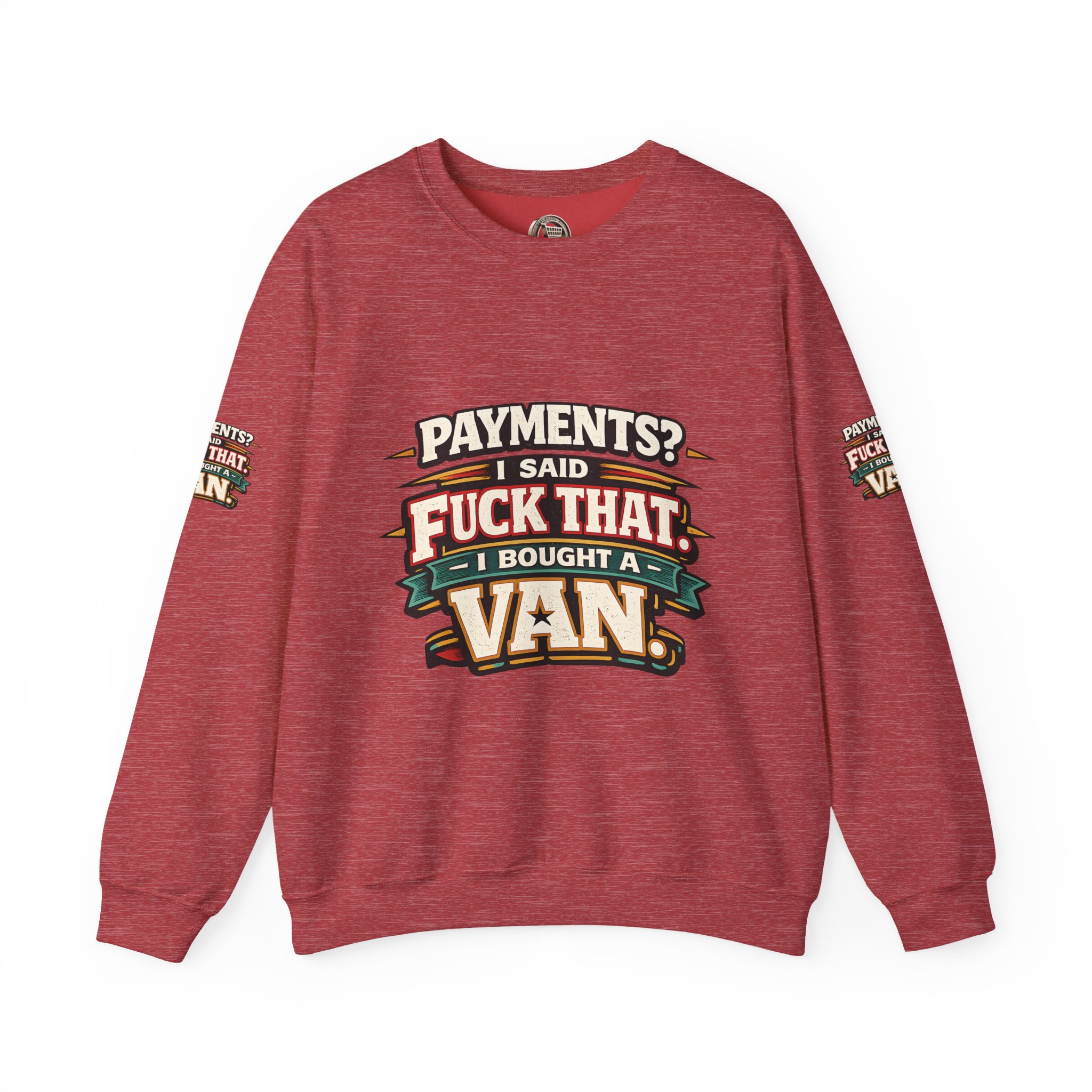 Unisex Heavy Blend™ Crewneck Sweatshirt — "Payments?I Said" Design F**K-Line