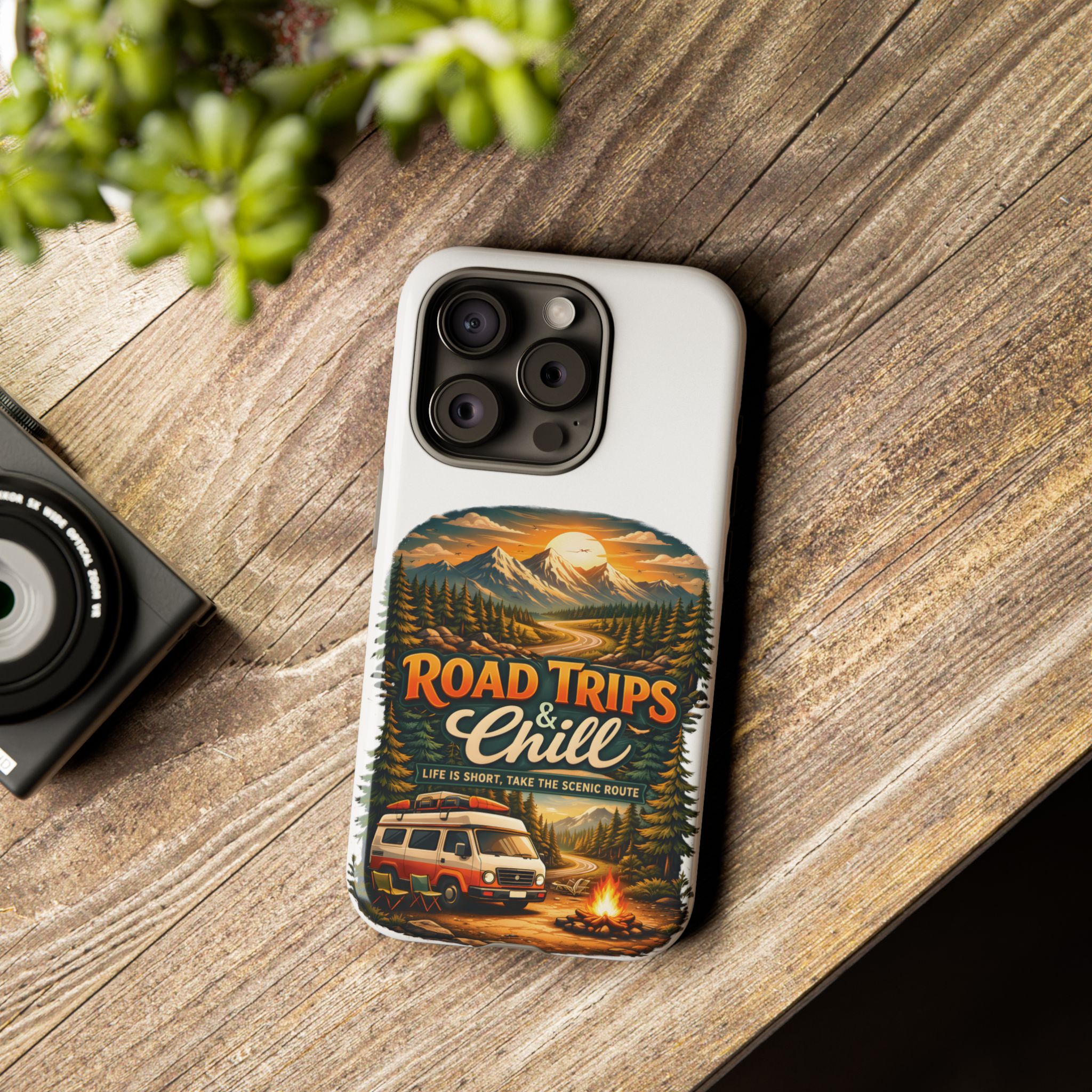 Phone Case — "Road Trips and Chill" (Design Scenic-Line)