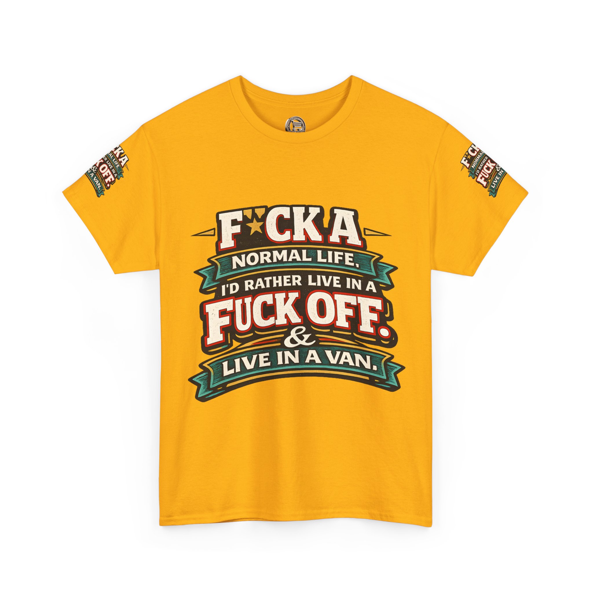 Unisex Heavy Cotton Tee — "Fuck A Normal Life" Design F**K-Line