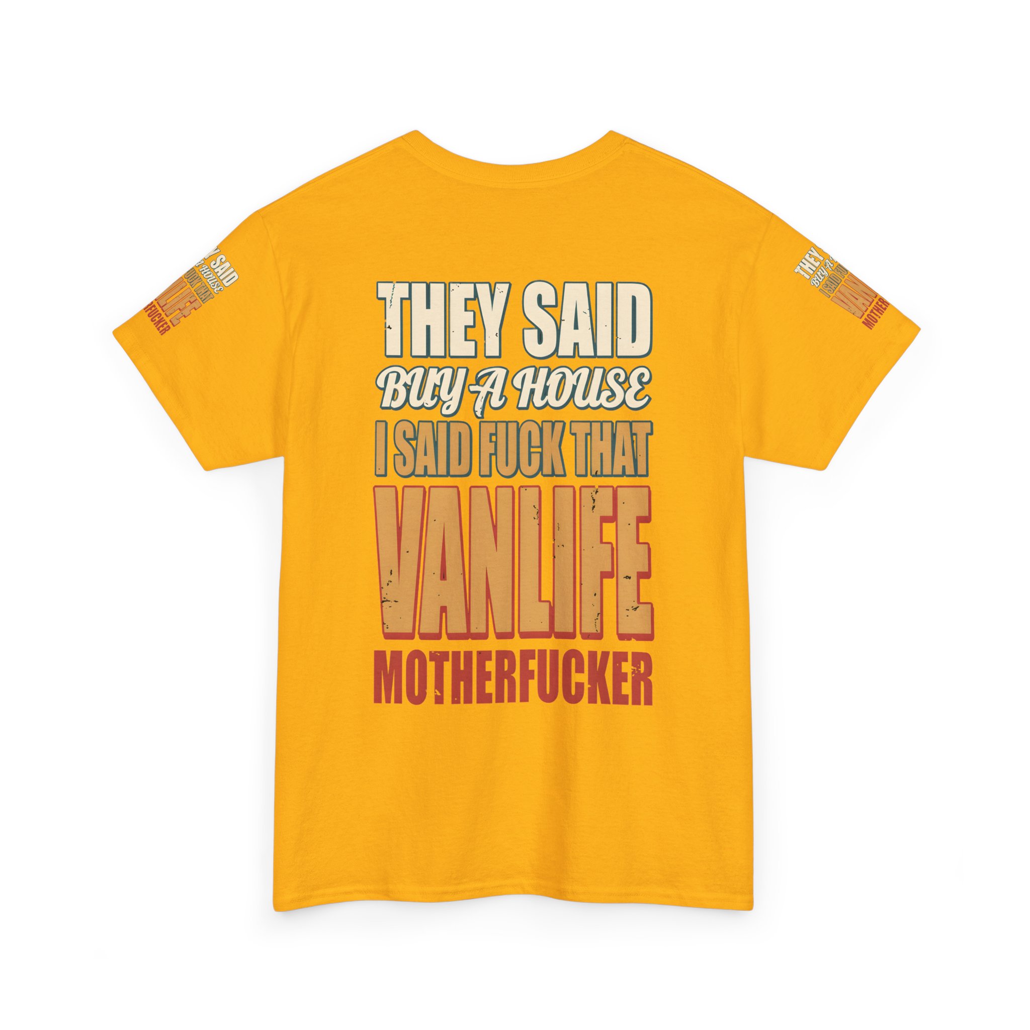 9133916078869866105_2048.jpeg Unisex Heavy Cotton Tee — "They Said Buy A House" Design F**K-Line