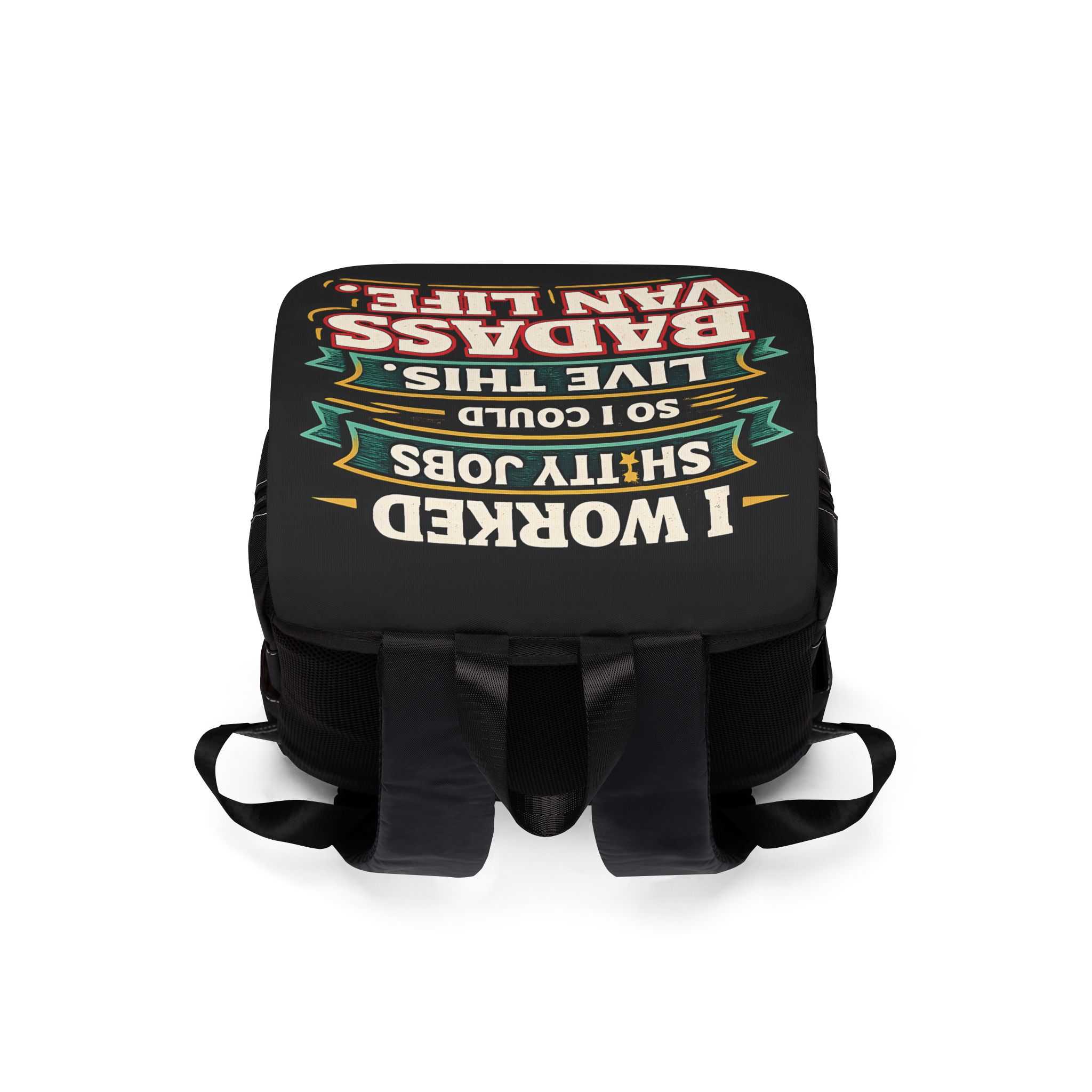 Unisex Casual Shoulder Backpack — "I Worked Shitty Jobs" Design F**K-Line