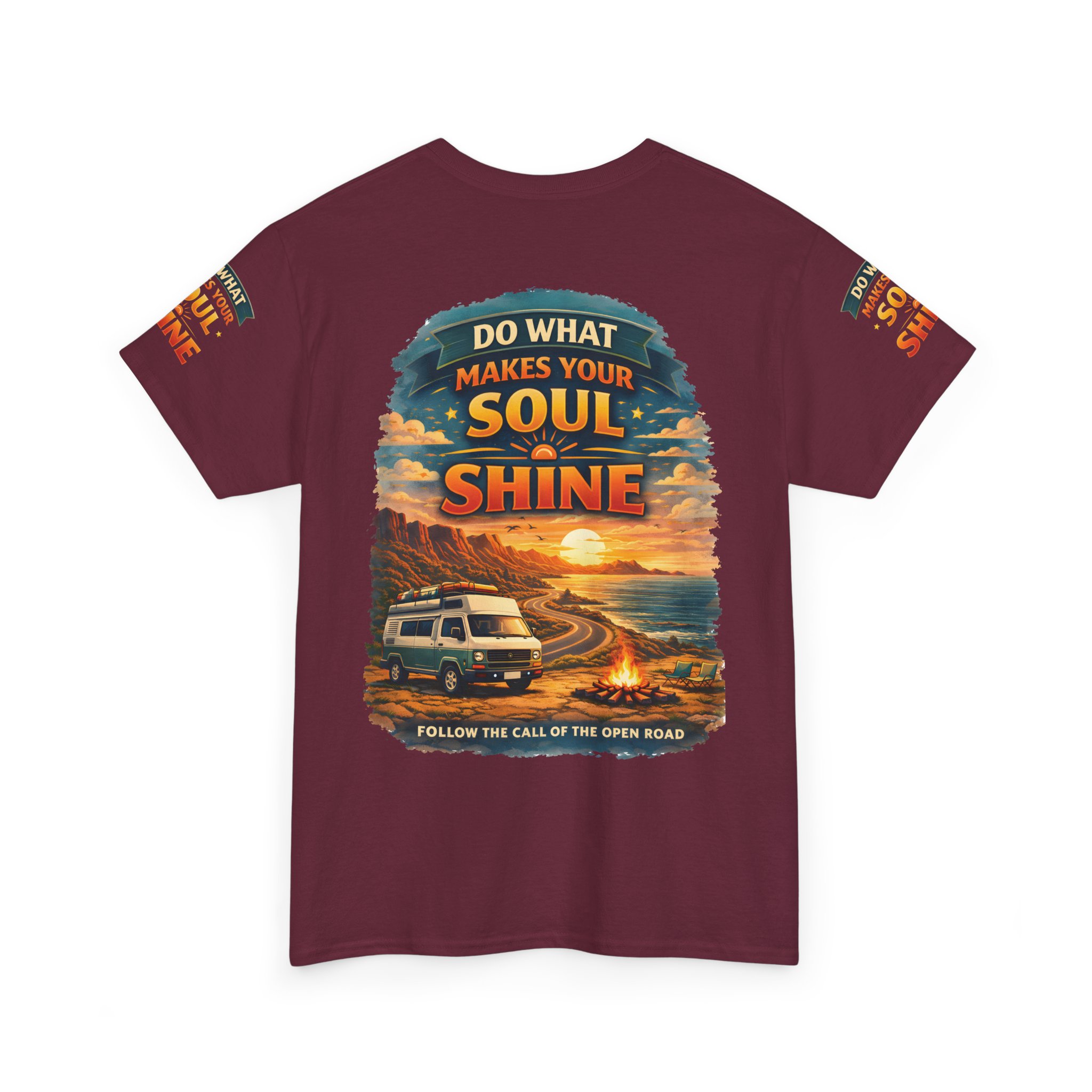 Unisex Heavy Cotton Tee — "Do What Makes Your Soul Shine" Design Scenic-Line